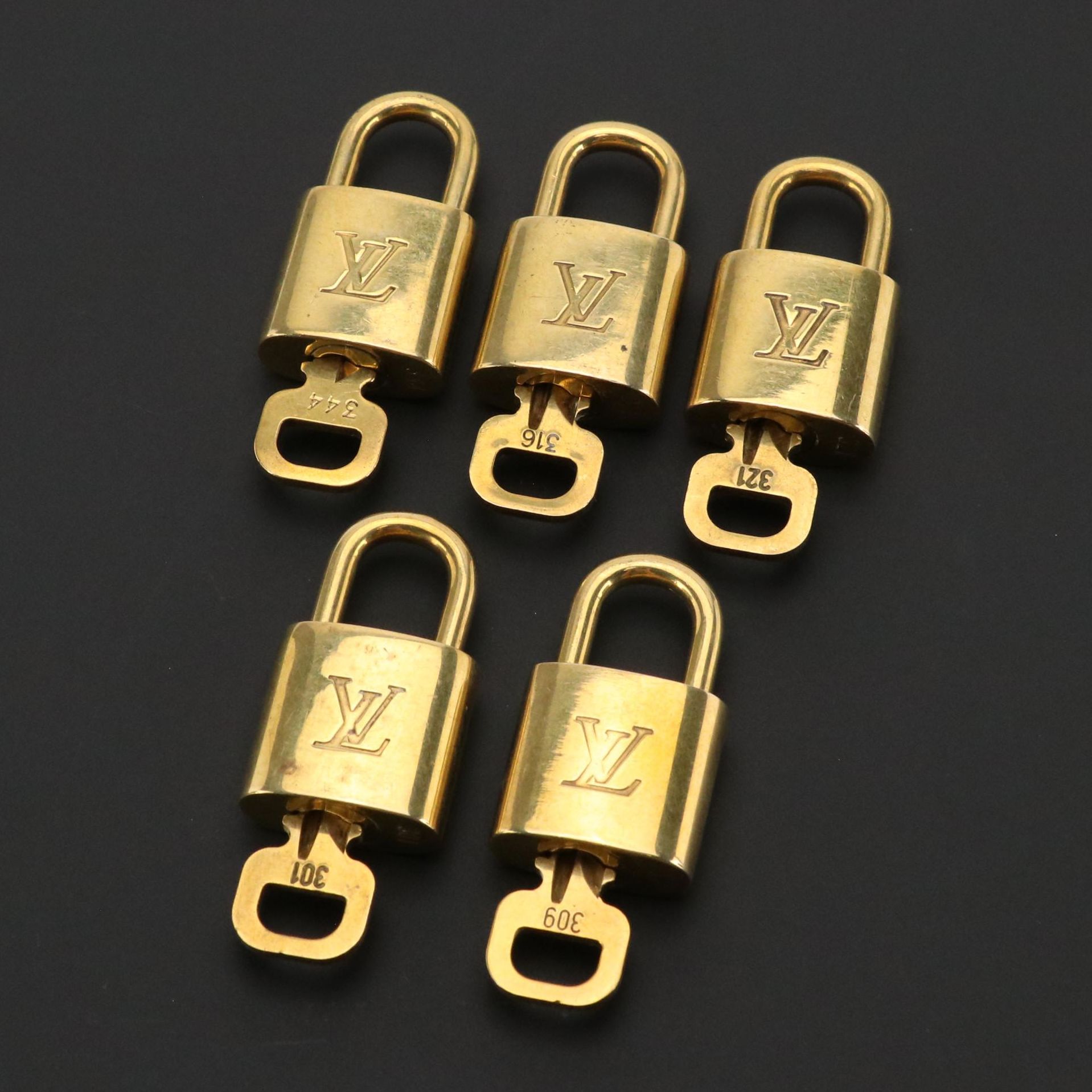 Louis Vuitton 300-Series Brass Padlock and Key Sets