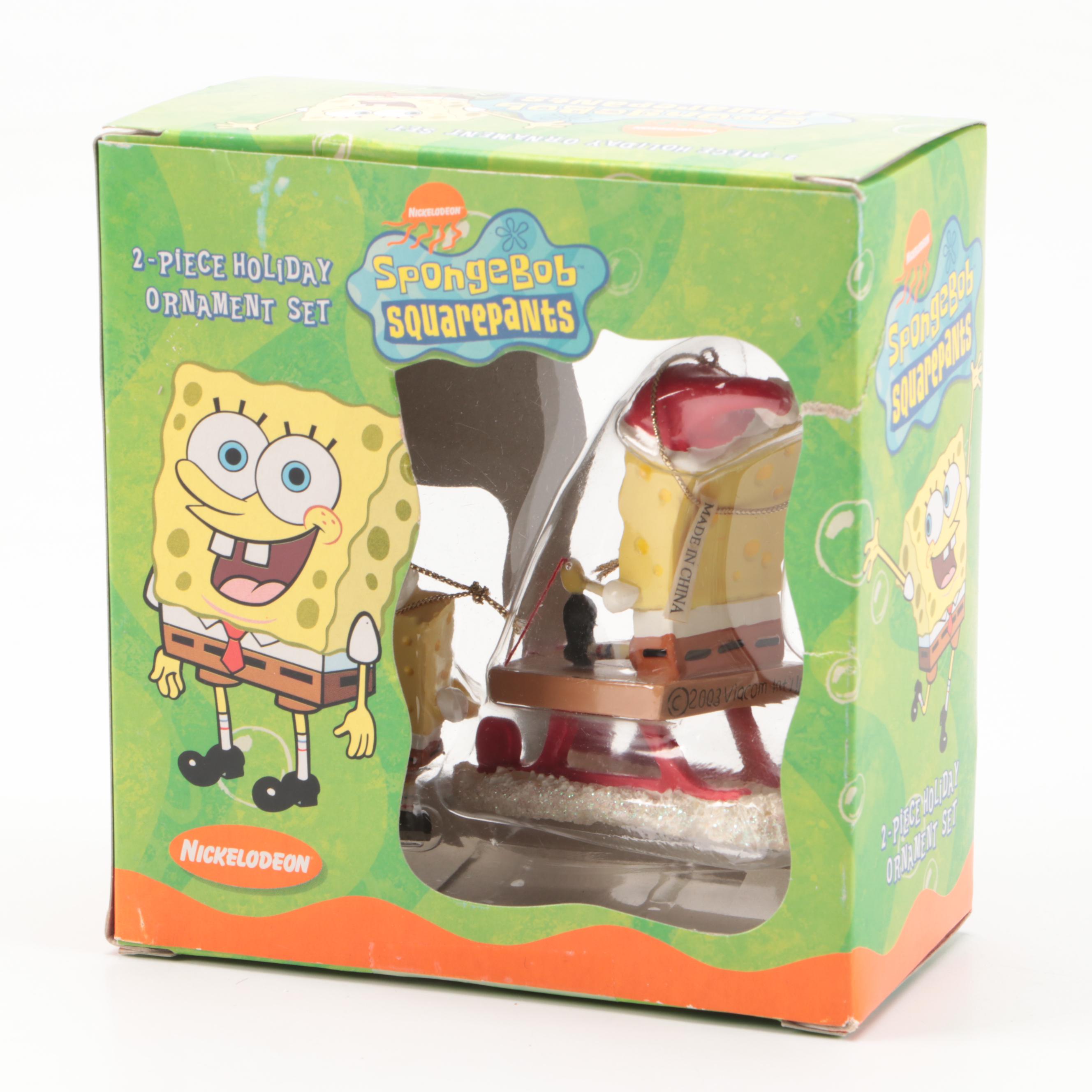 Kurt S. Adler "Spongebob Squarepants" Christmas Tree Ornaments, Early 21st C.