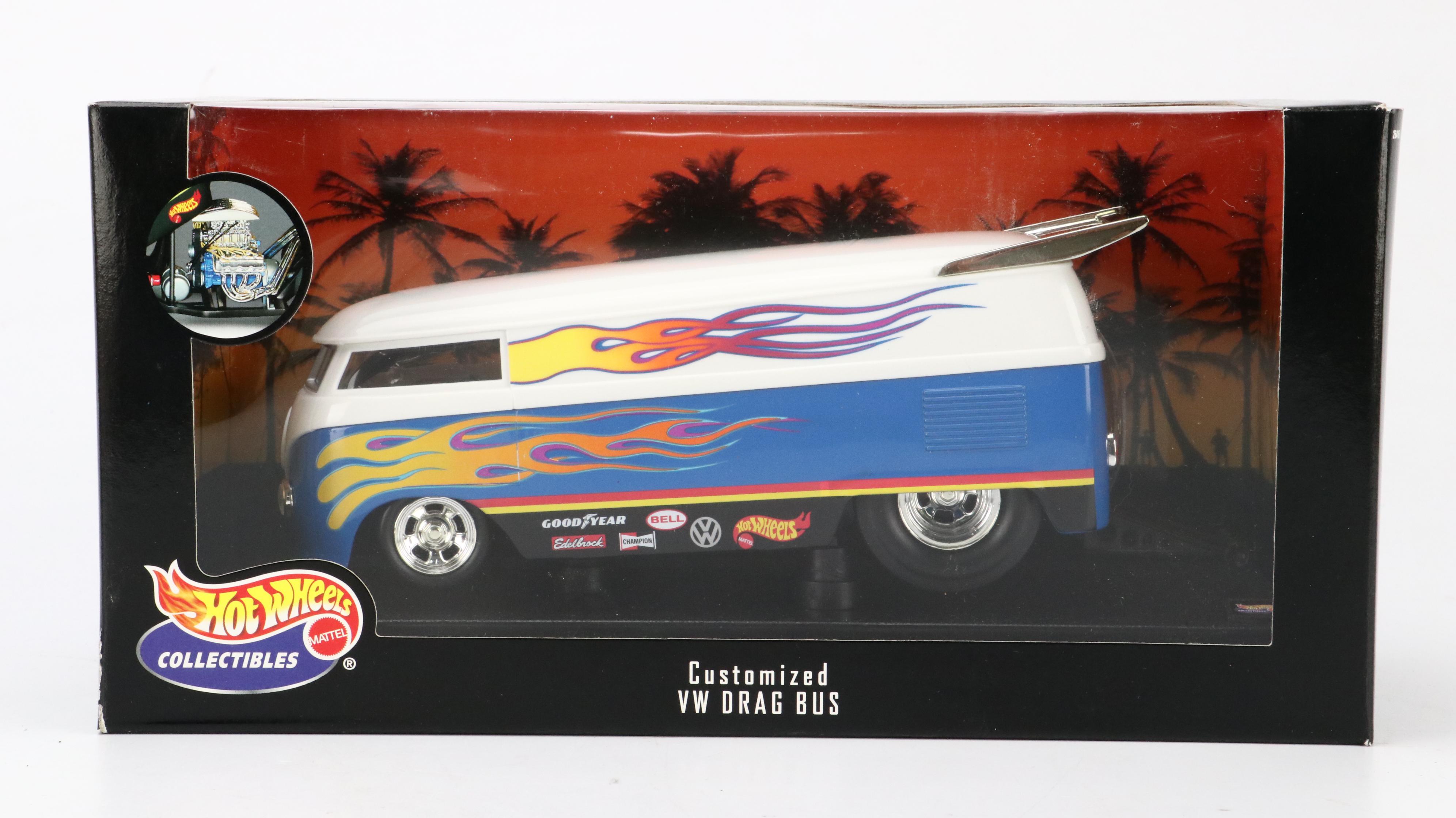Hot Wheels "Customized VW Drag Bus" with Custom Car Designer and More
