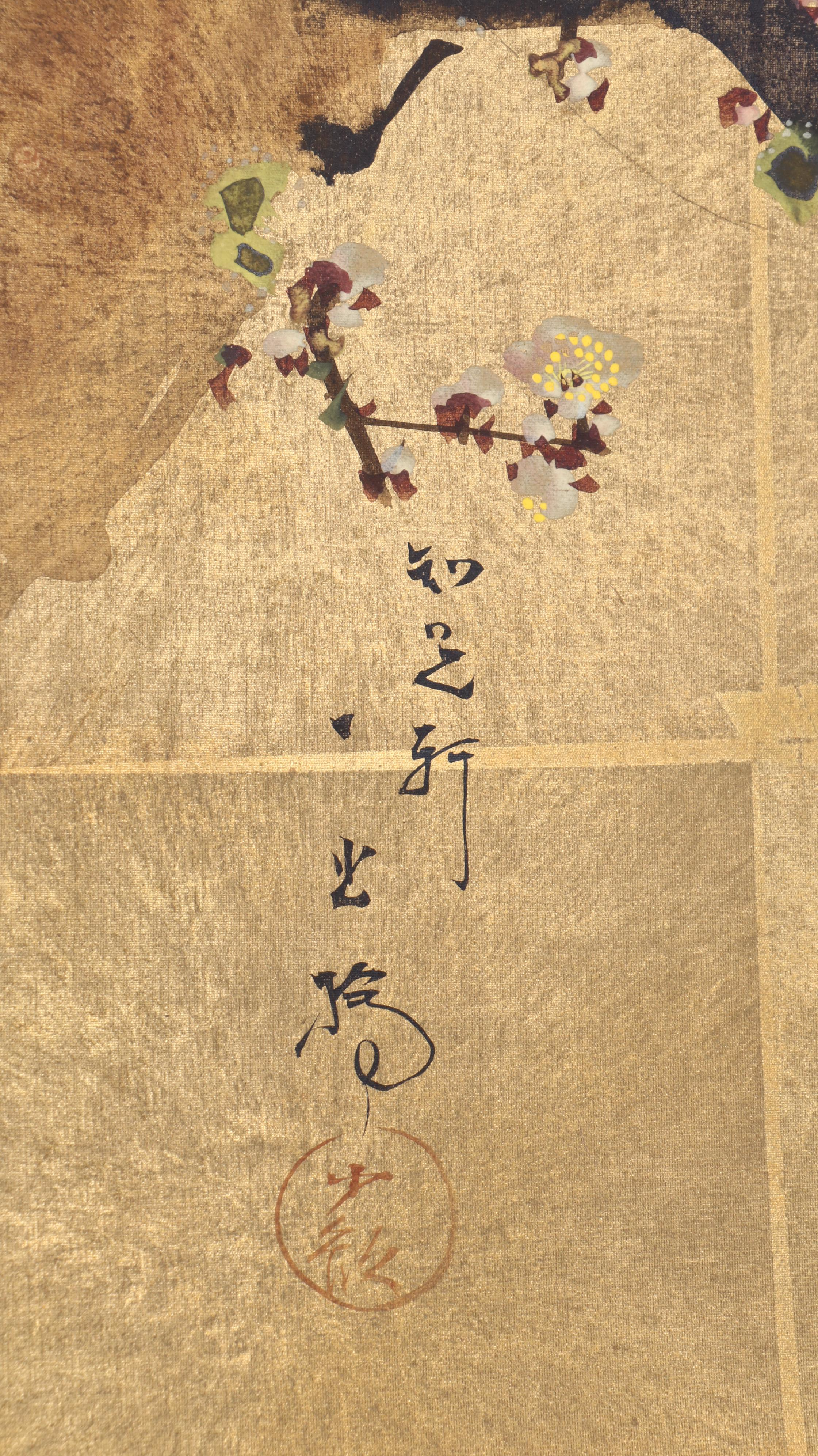 Antique Japanese Kachō-ga Kakejiku Scroll Paintings