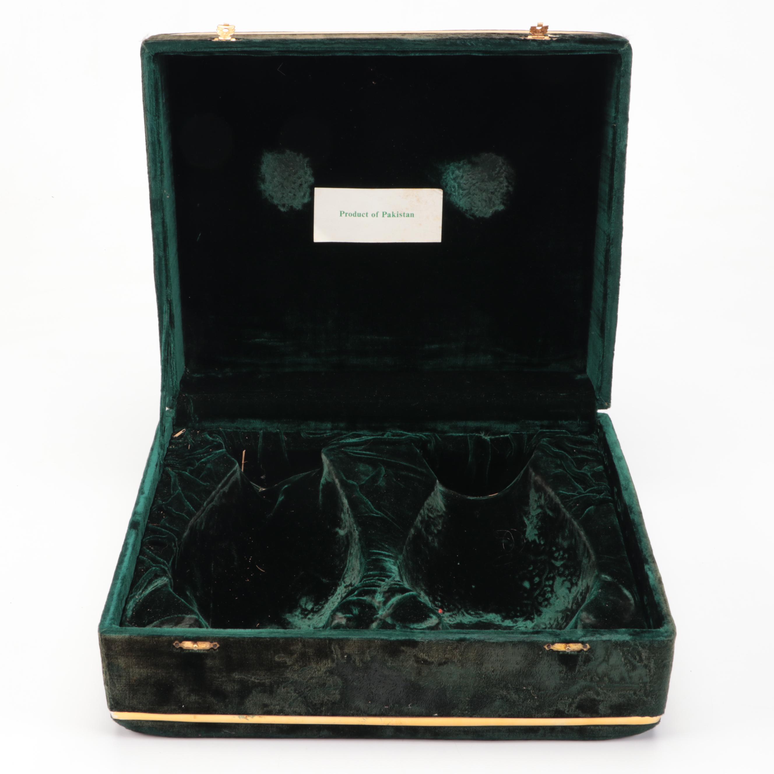 Pakistani Repoussé Metal Urn Pair