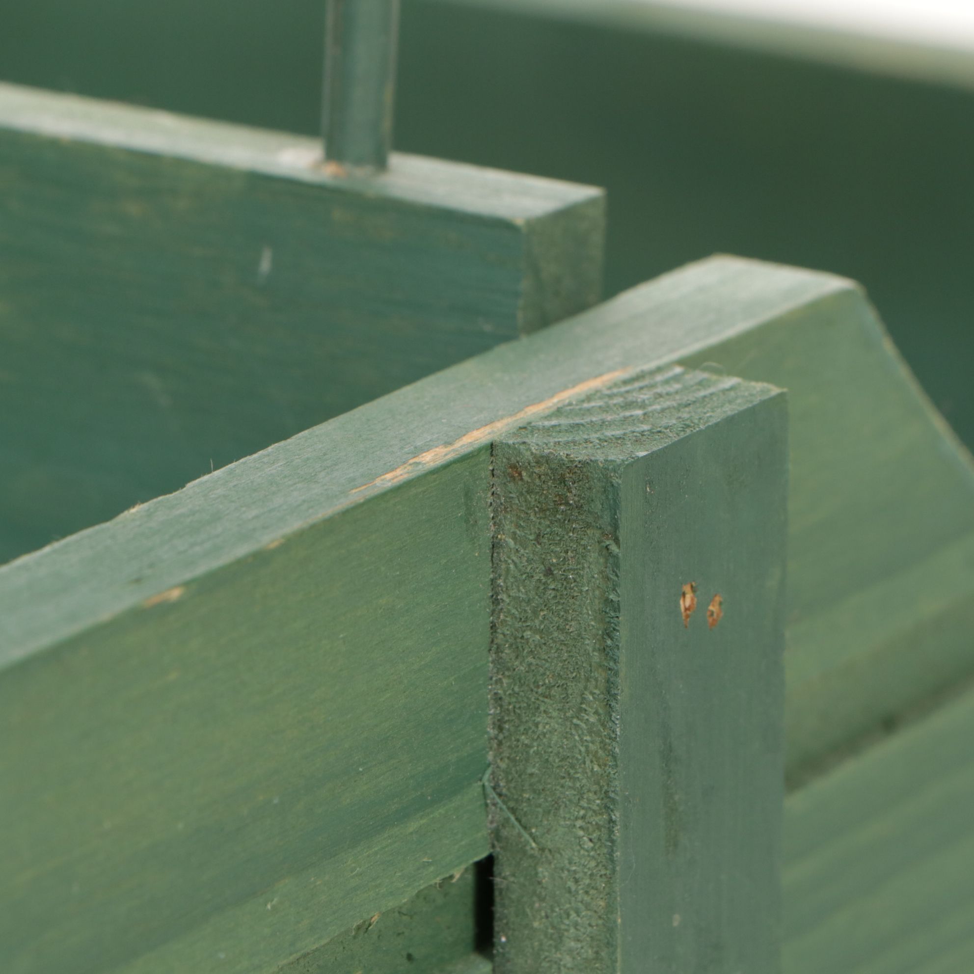 Decorative Sage Green Buckboard Wagon Garden Planter