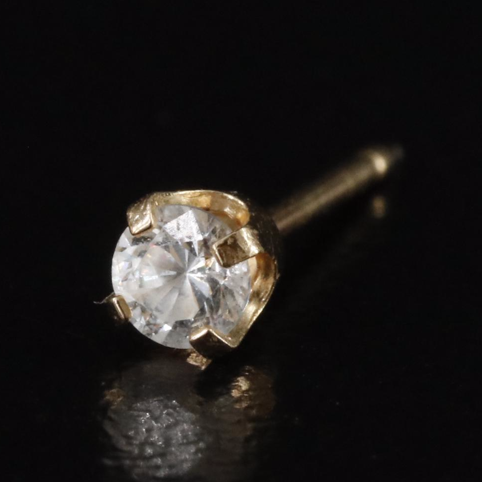 14K Earring Collection Including Pearl, CZ and Tiger's Eye