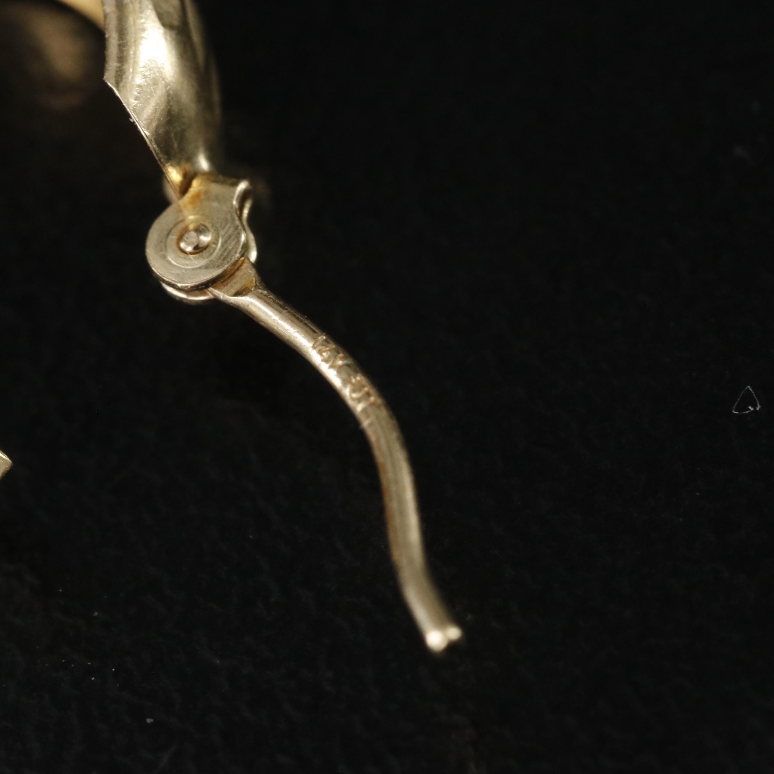 14K Earring Collection Including Pearl, CZ and Tiger's Eye