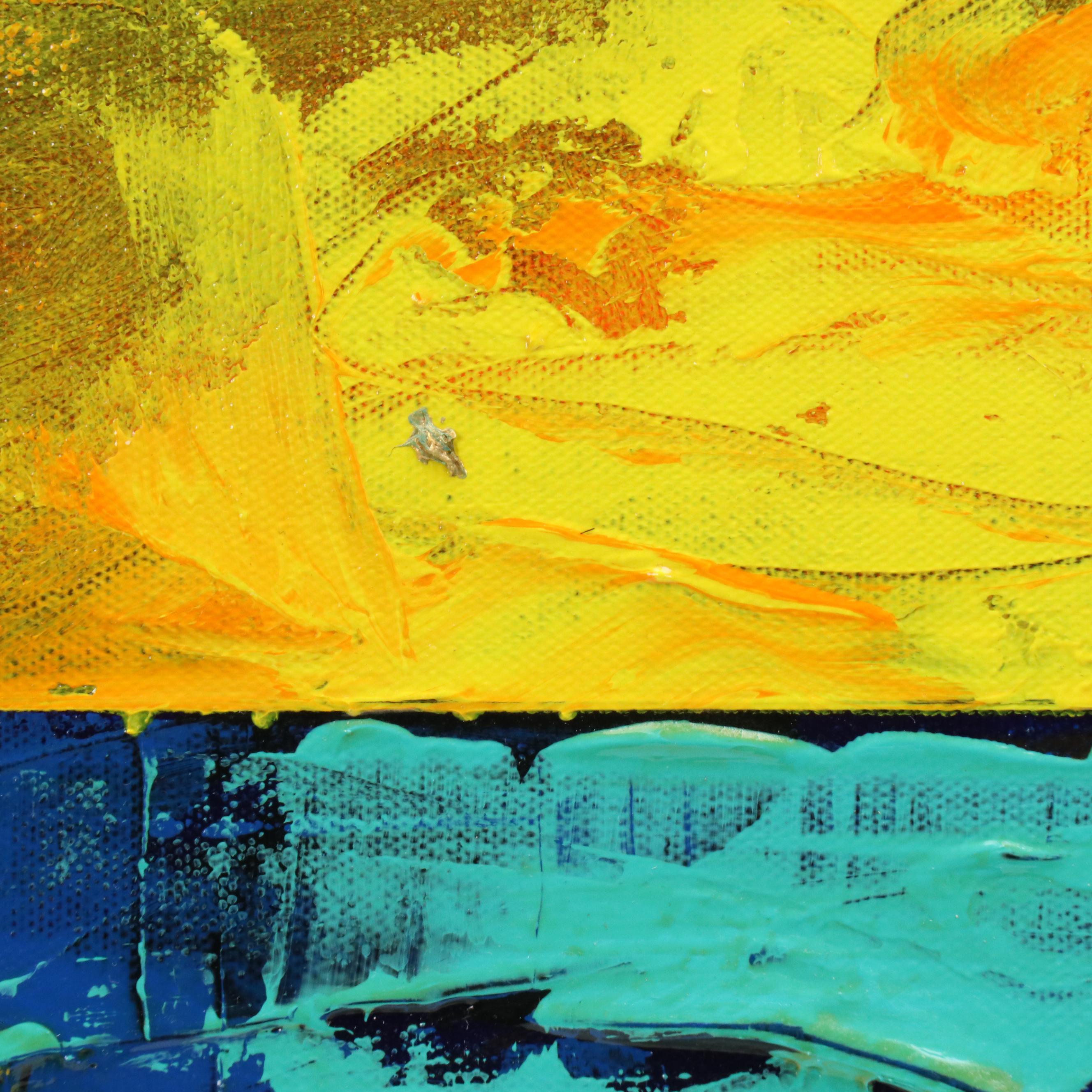 Robert R. Lackney Abstract Acrylic Painting "Goodmorning," 21st Century