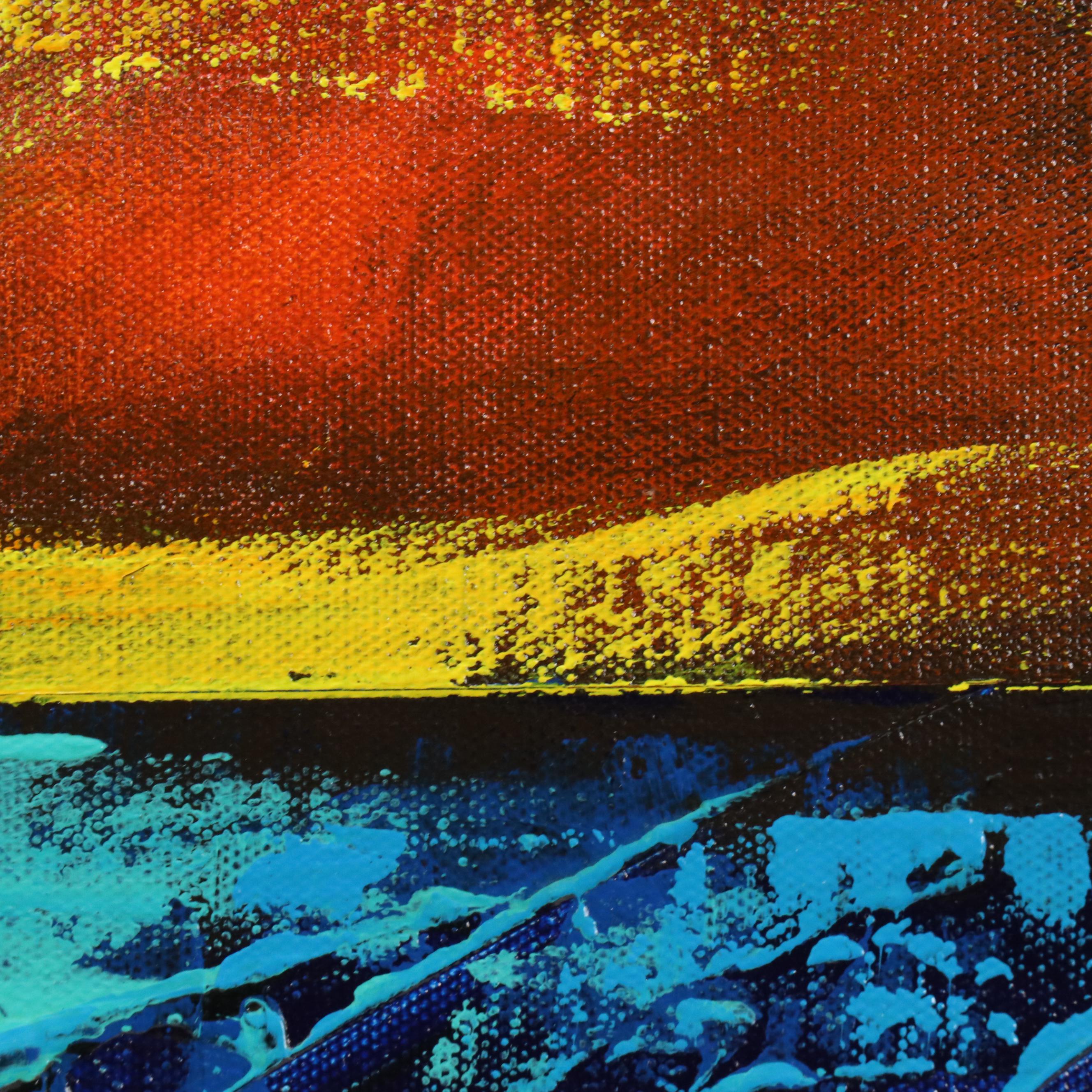 Robert R. Lackney Abstract Acrylic Painting "Goodmorning," 21st Century