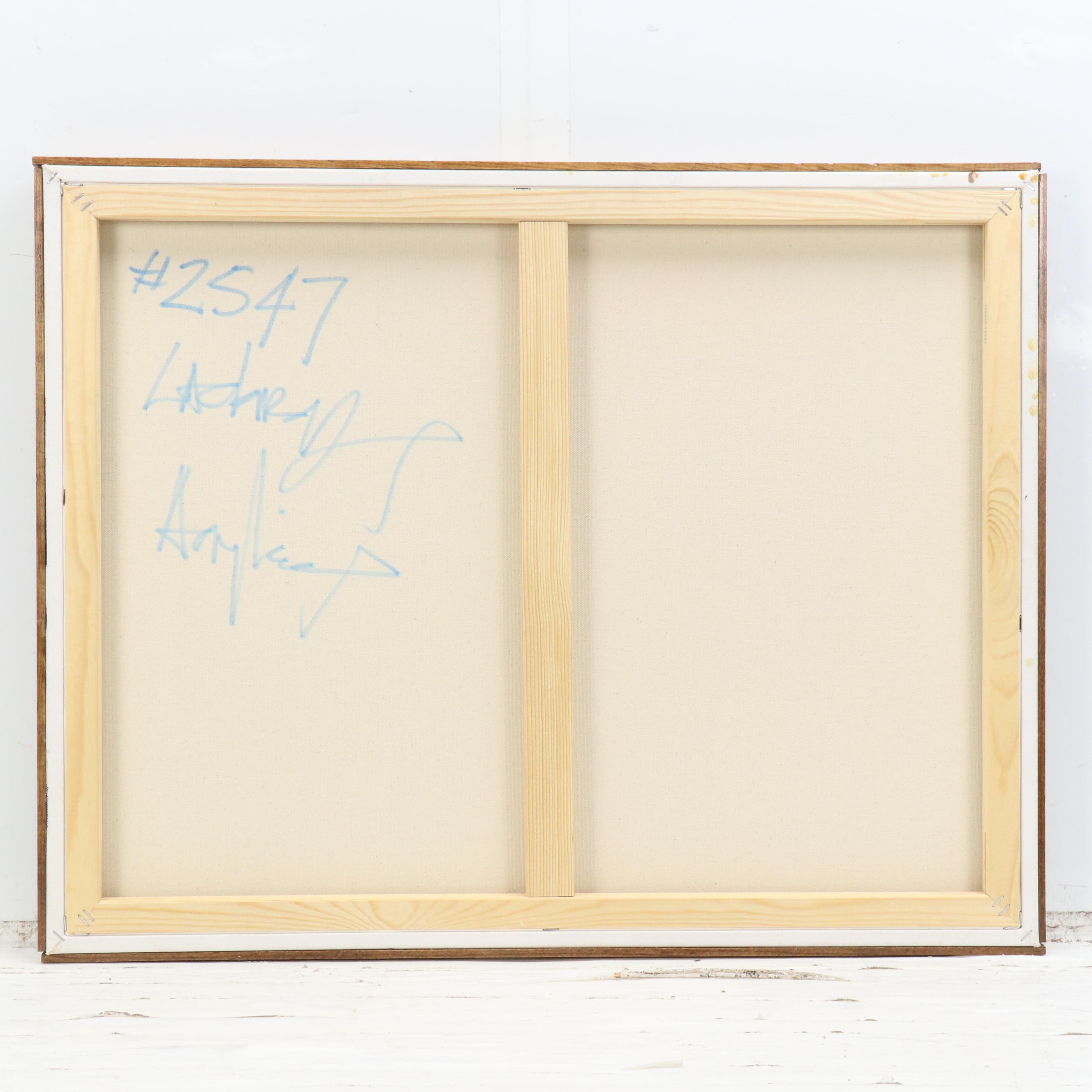 Robert R. Lackney Abstract Acrylic Painting "Goodmorning," 21st Century