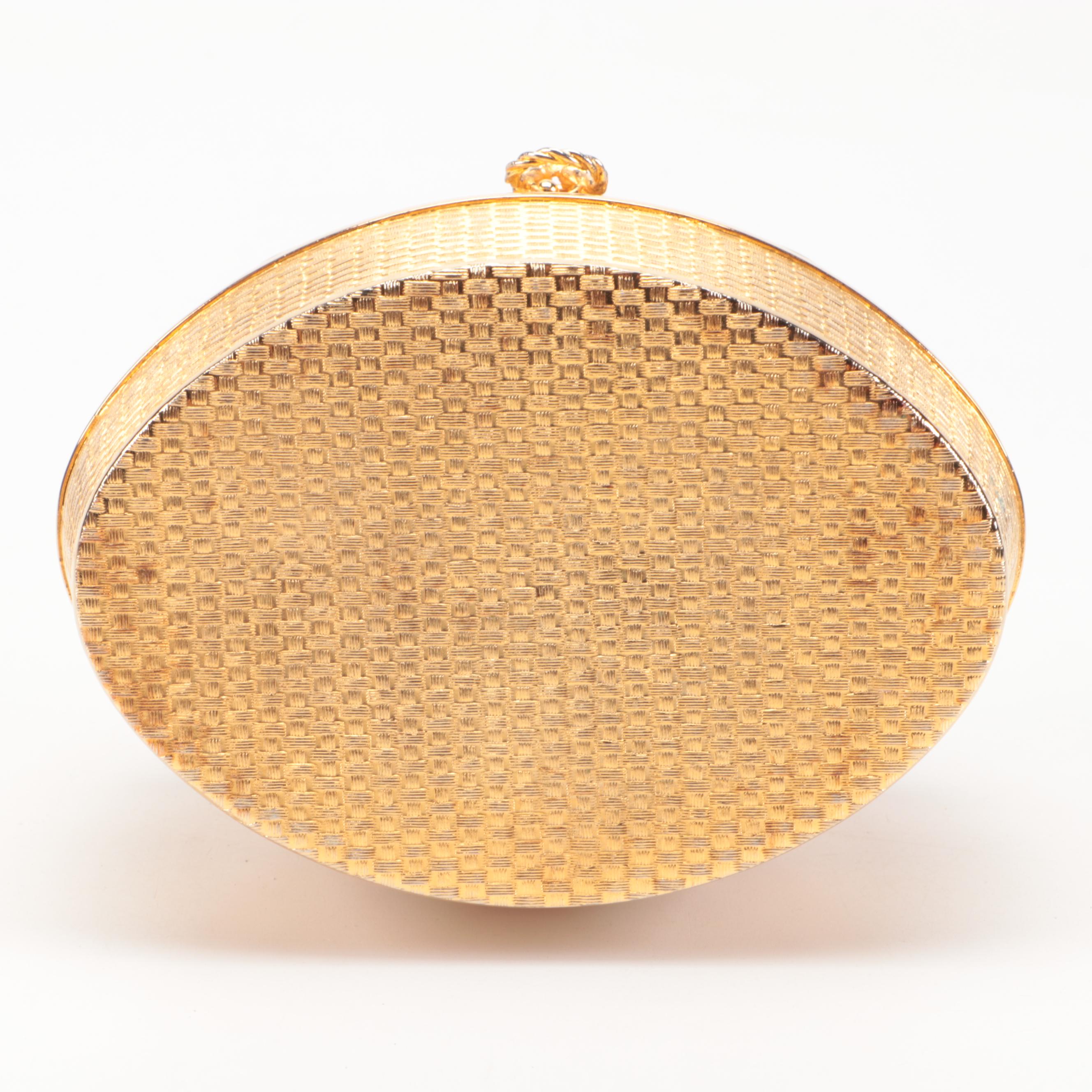 Royal Crown "Paradise" Porcelain Bakeware with Gilt Basketweave Jewelry Box