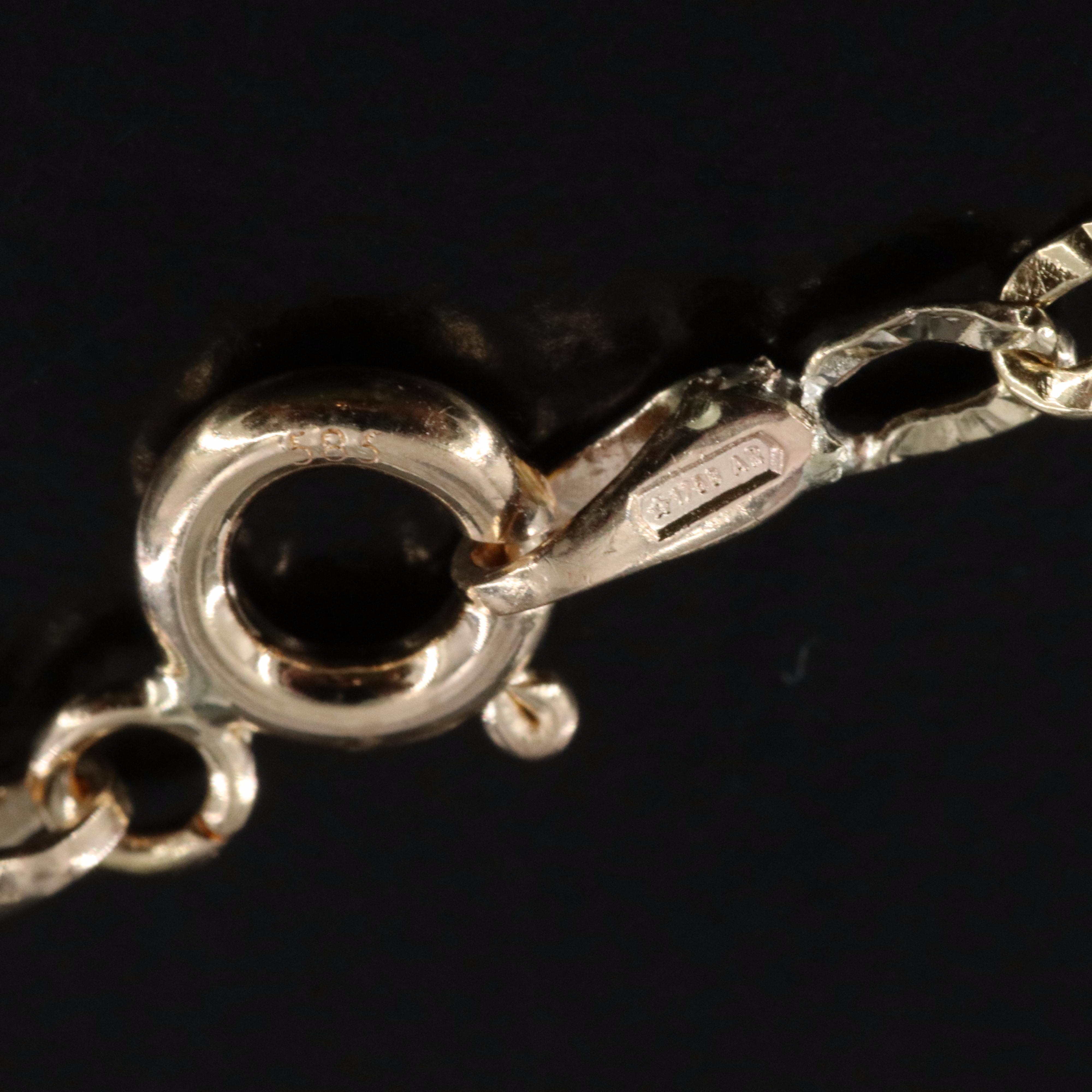 Italian 14K Diamond-Cut Style Cable Chain Necklace