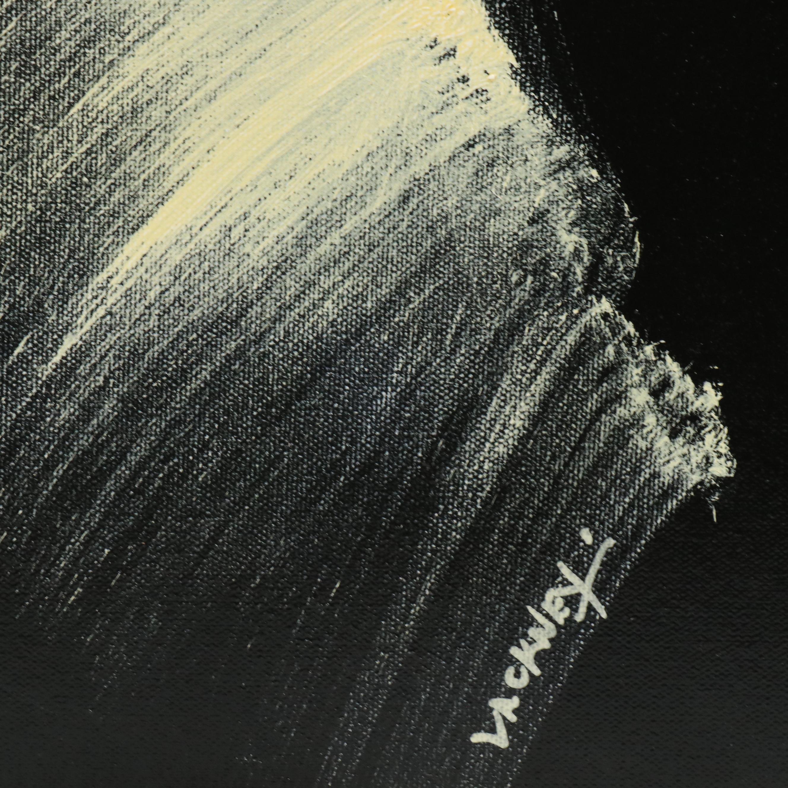 Robert R. Lackney Abstract Acrylic Painting "Wake Up," 21st Century