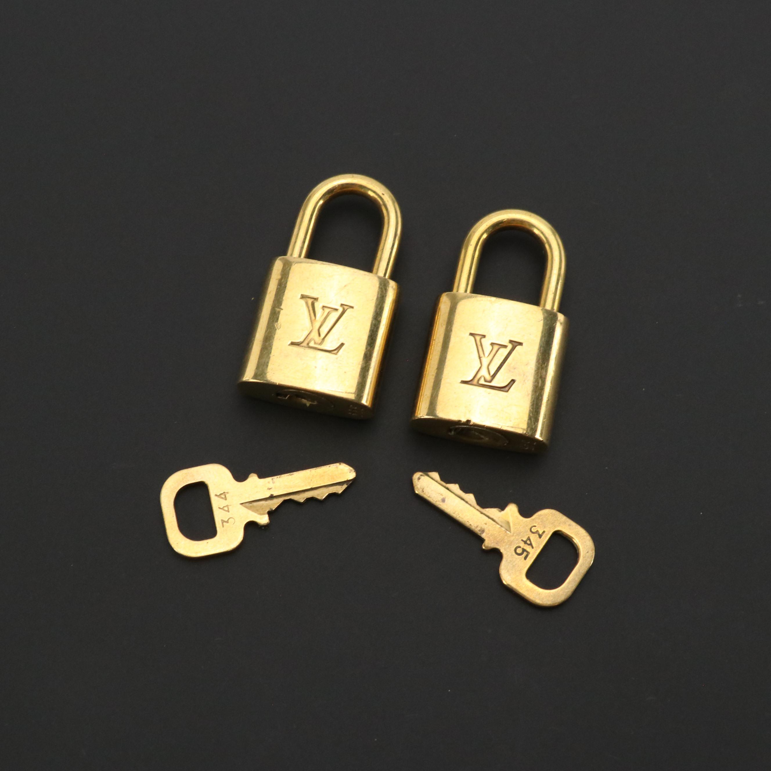 Louis Vuitton 300-Series Brass Padlock and Key Sets