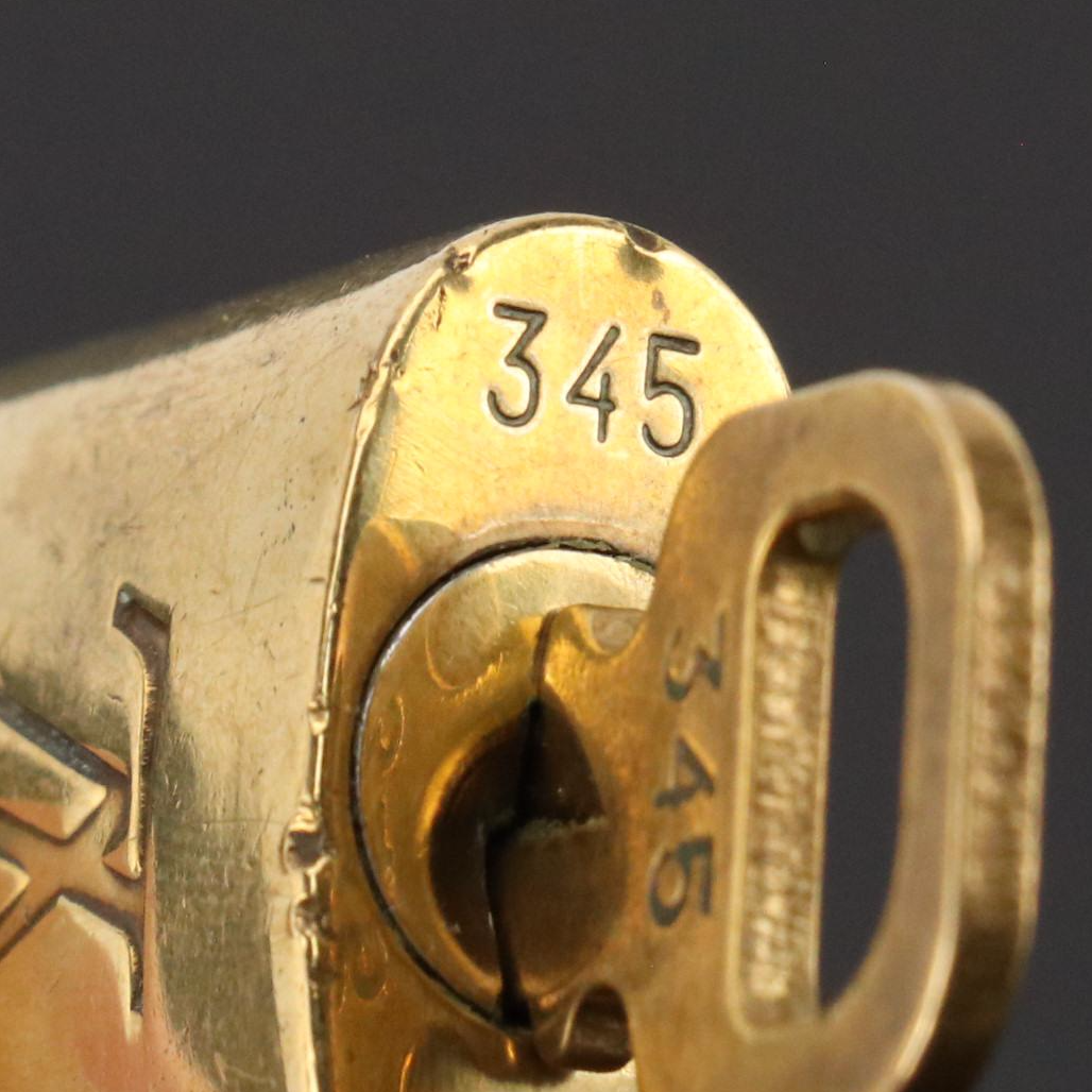 Louis Vuitton 300-Series Brass Padlock and Key Sets