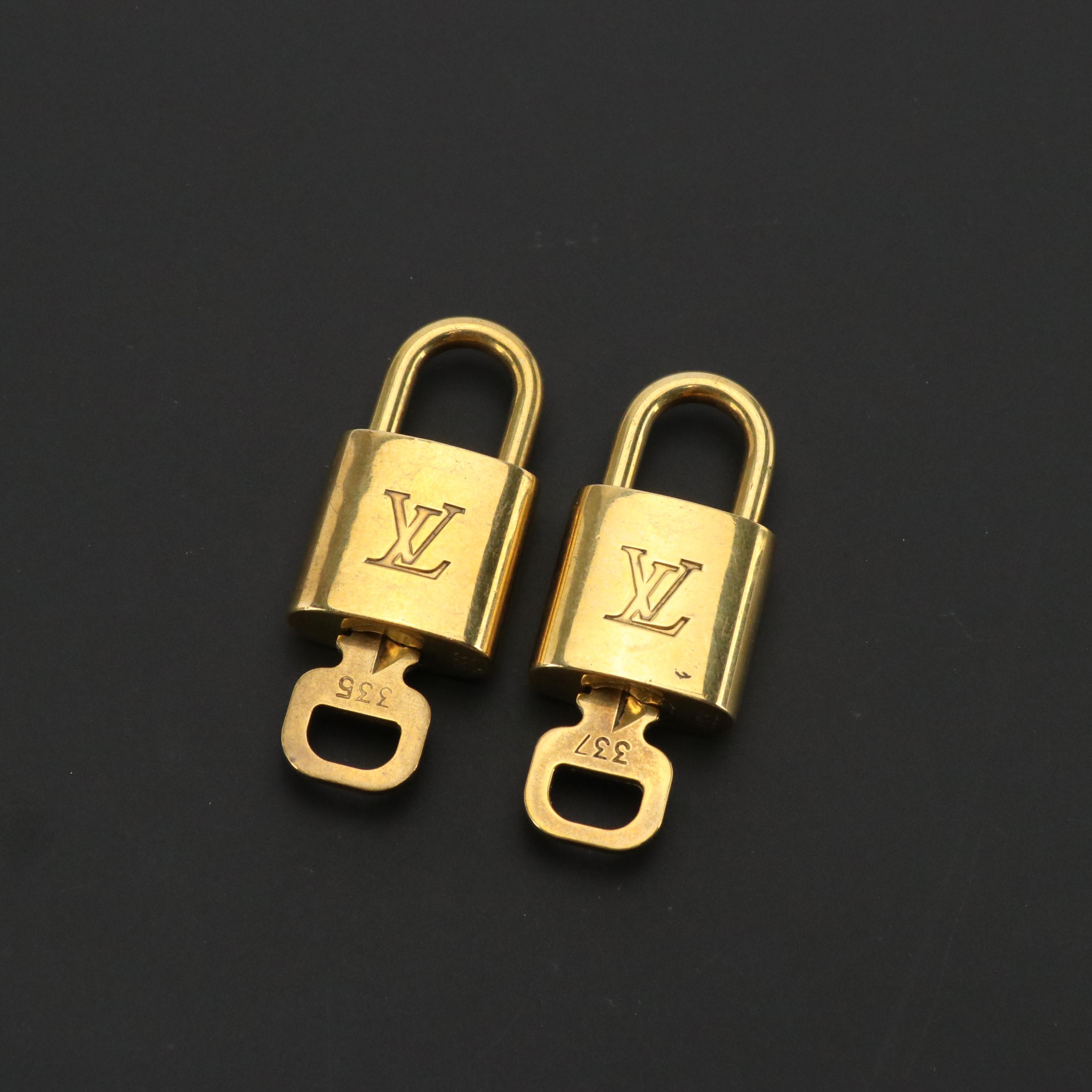 Louis Vuitton 300-Series Brass Padlock and Key Sets