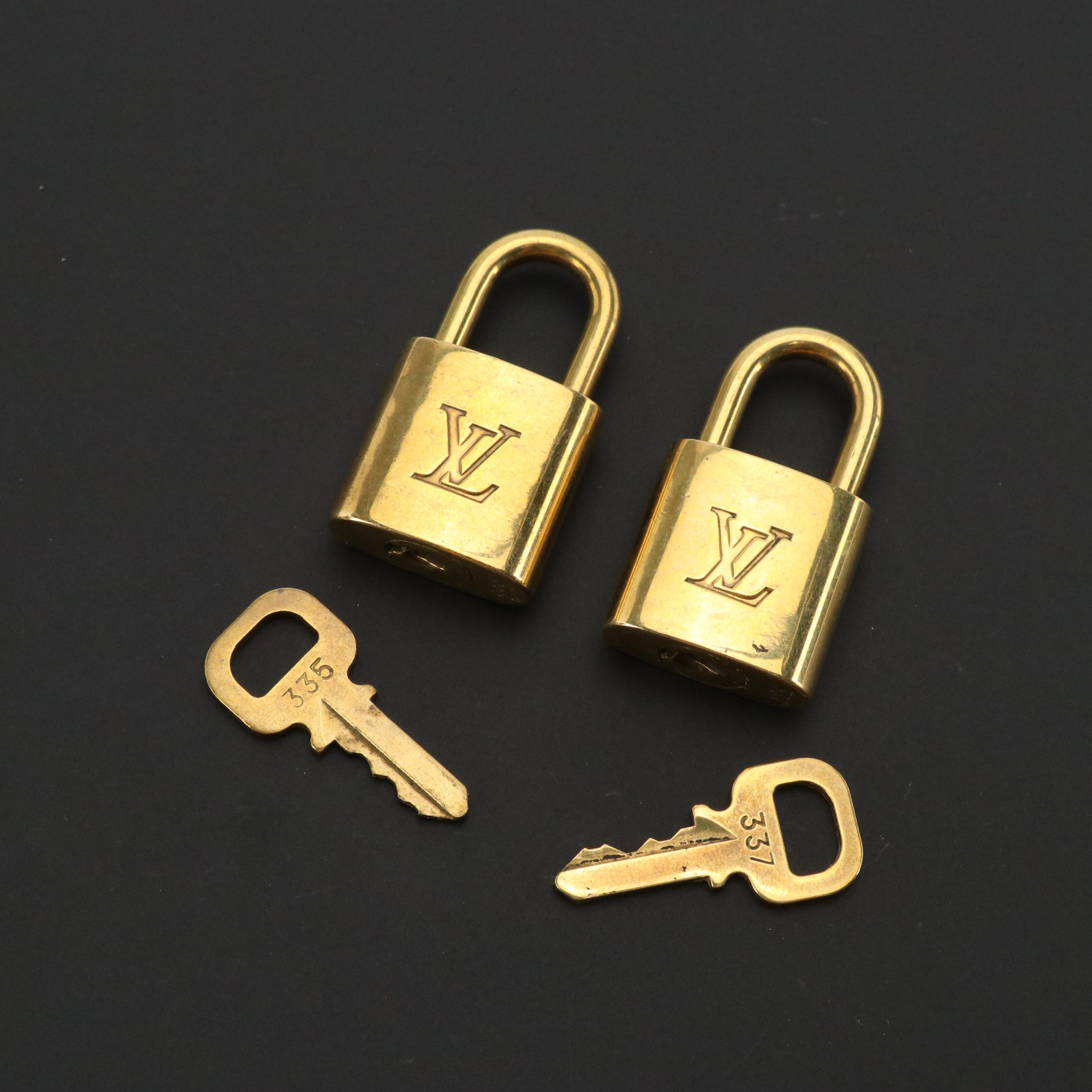 Louis Vuitton 300-Series Brass Padlock and Key Sets