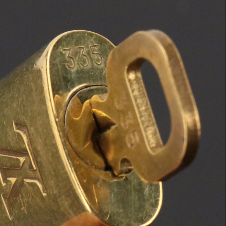 Louis Vuitton 300-Series Brass Padlock and Key Sets