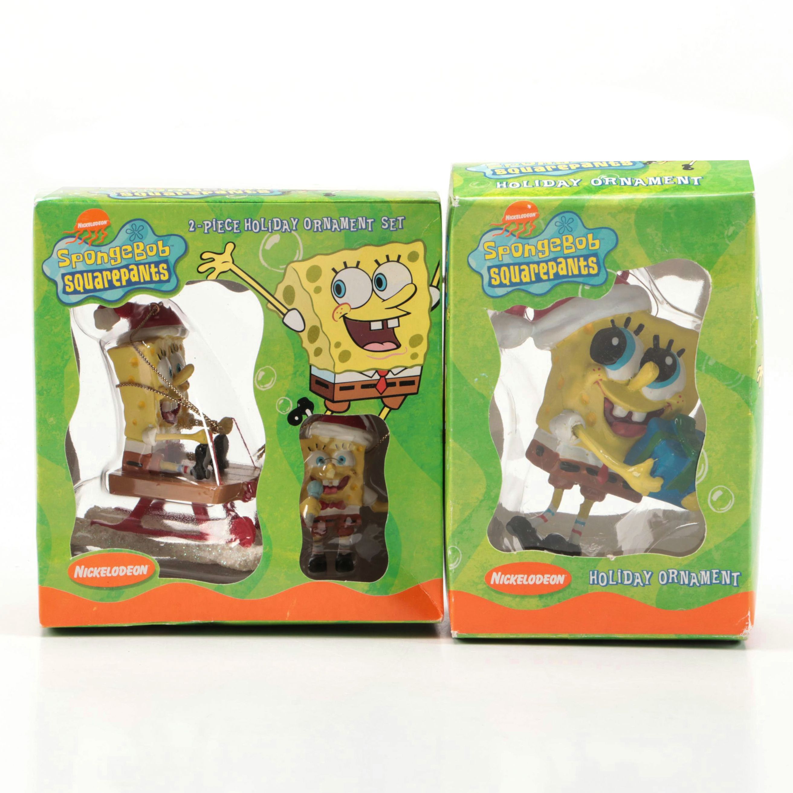 Kurt S. Adler "Spongebob Squarepants" Christmas Tree Ornaments, Early 21st C.