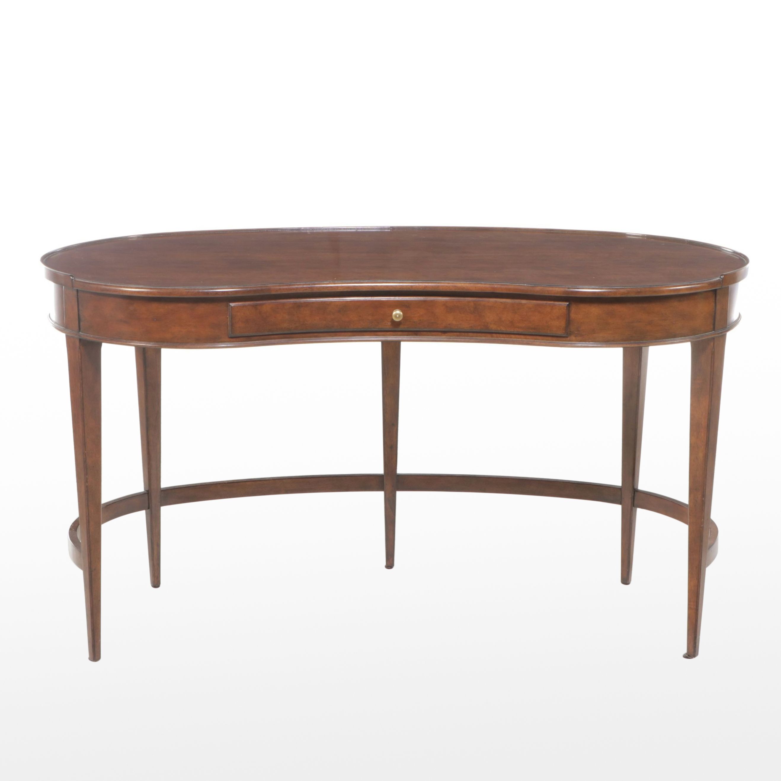 Woodbridge "Marseille" Mahogany Finish Kidney Desk