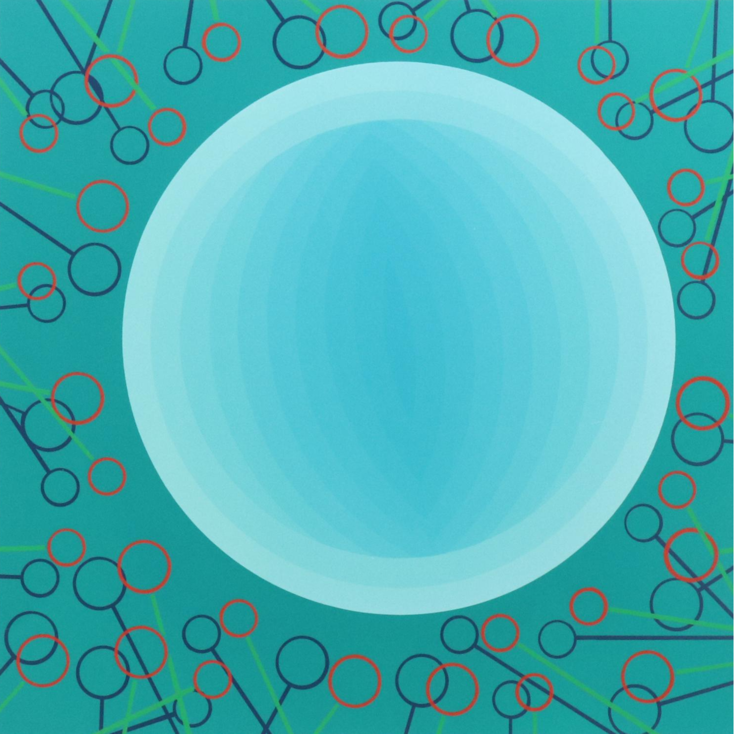 Nobuteru Shimotakahara Op Art Serigraph "Composition of Time and Space"