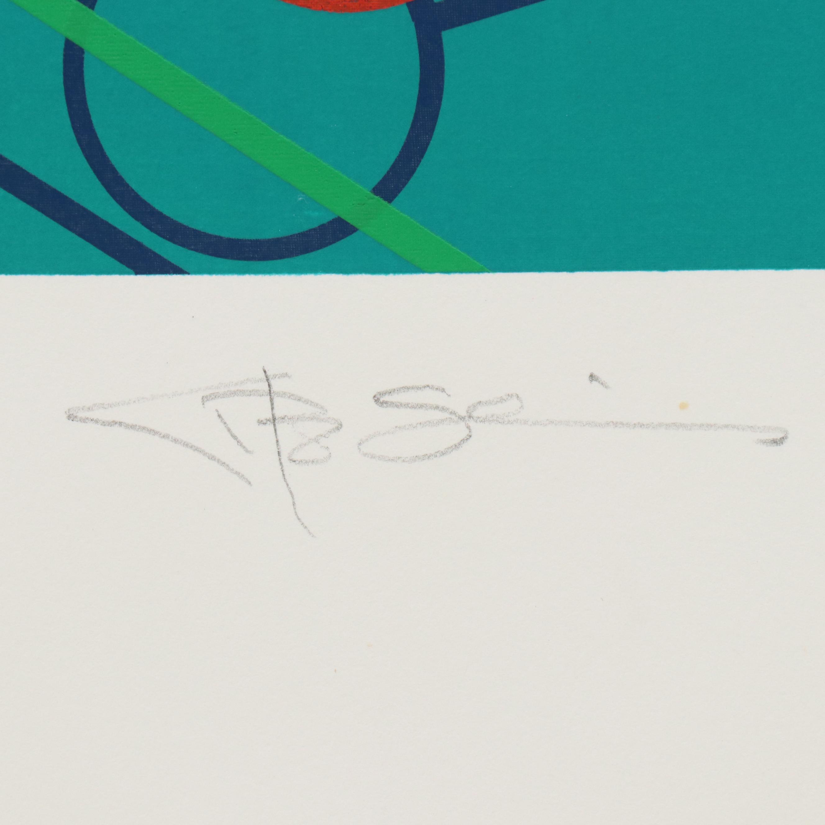 Nobuteru Shimotakahara Op Art Serigraph "Composition of Time and Space"