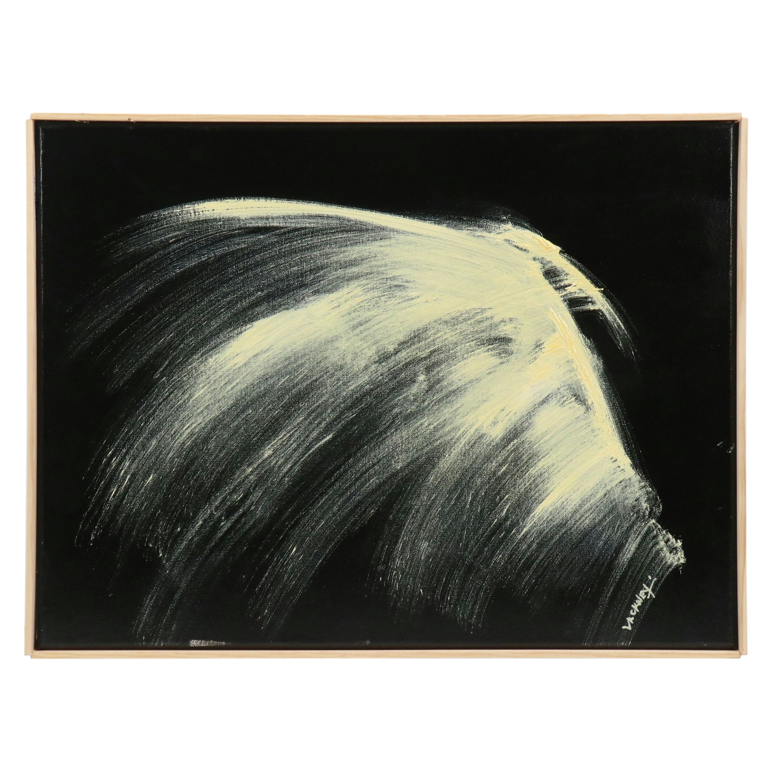 Robert R. Lackney Abstract Acrylic Painting "Wake Up," 21st Century