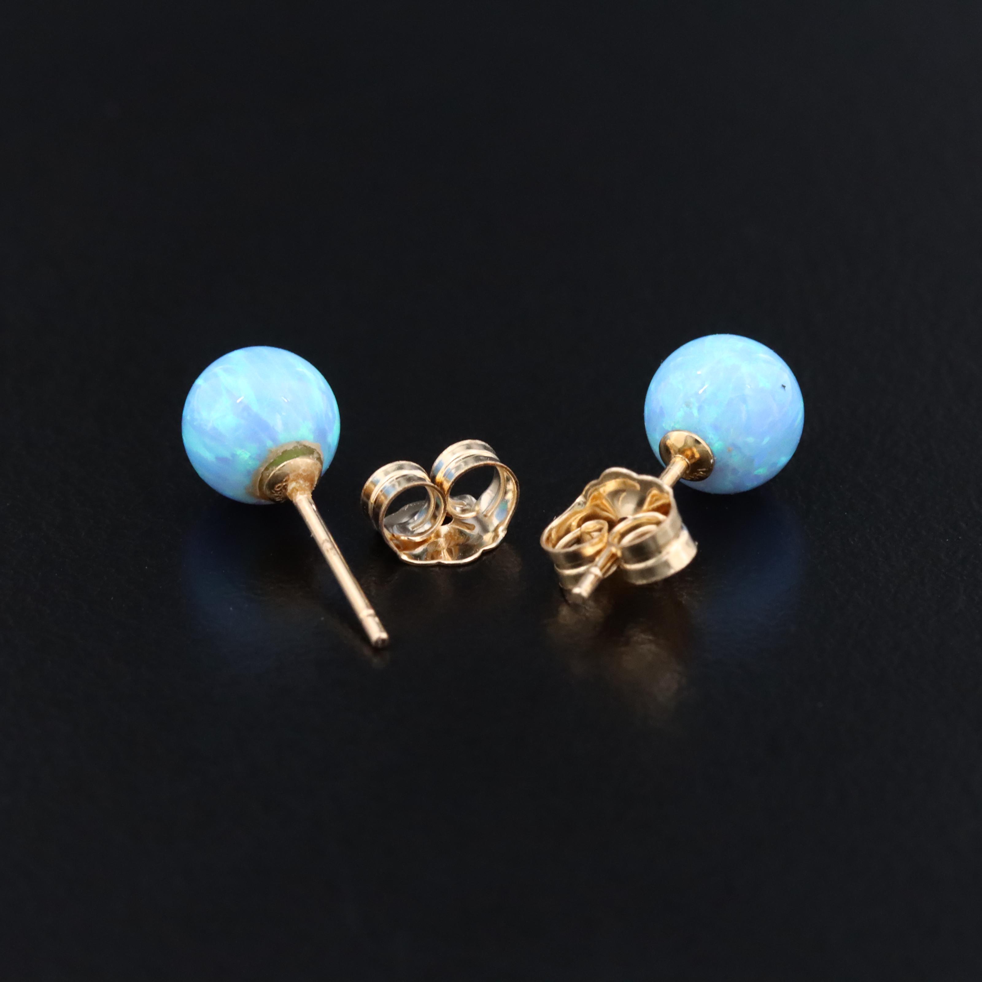 14K Opal Earrings