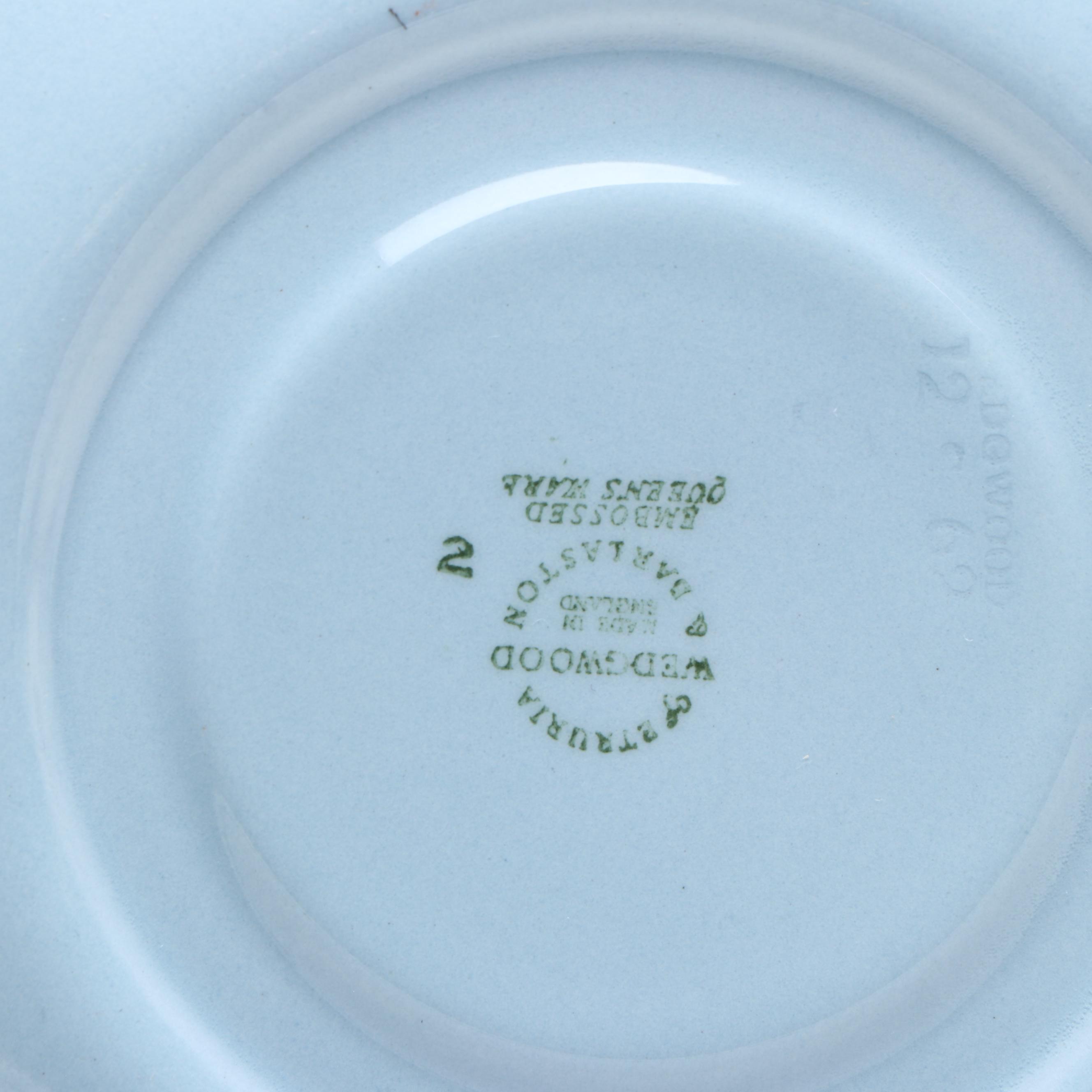 Wedgwood "Cream Color on Lavender" Shell Edge Ceramic Dinnerware