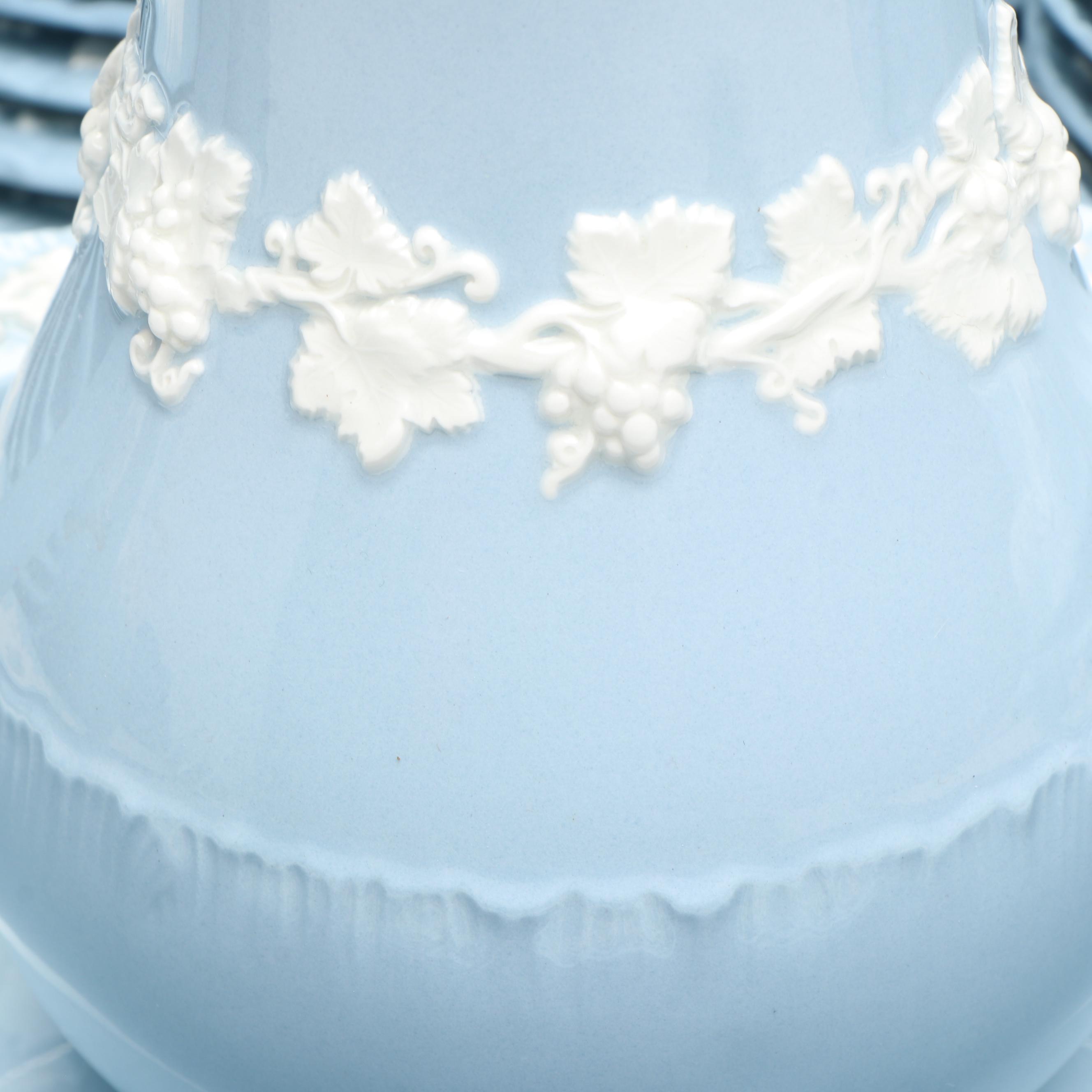 Wedgwood "Cream Color on Lavender" Shell Edge Ceramic Dinnerware