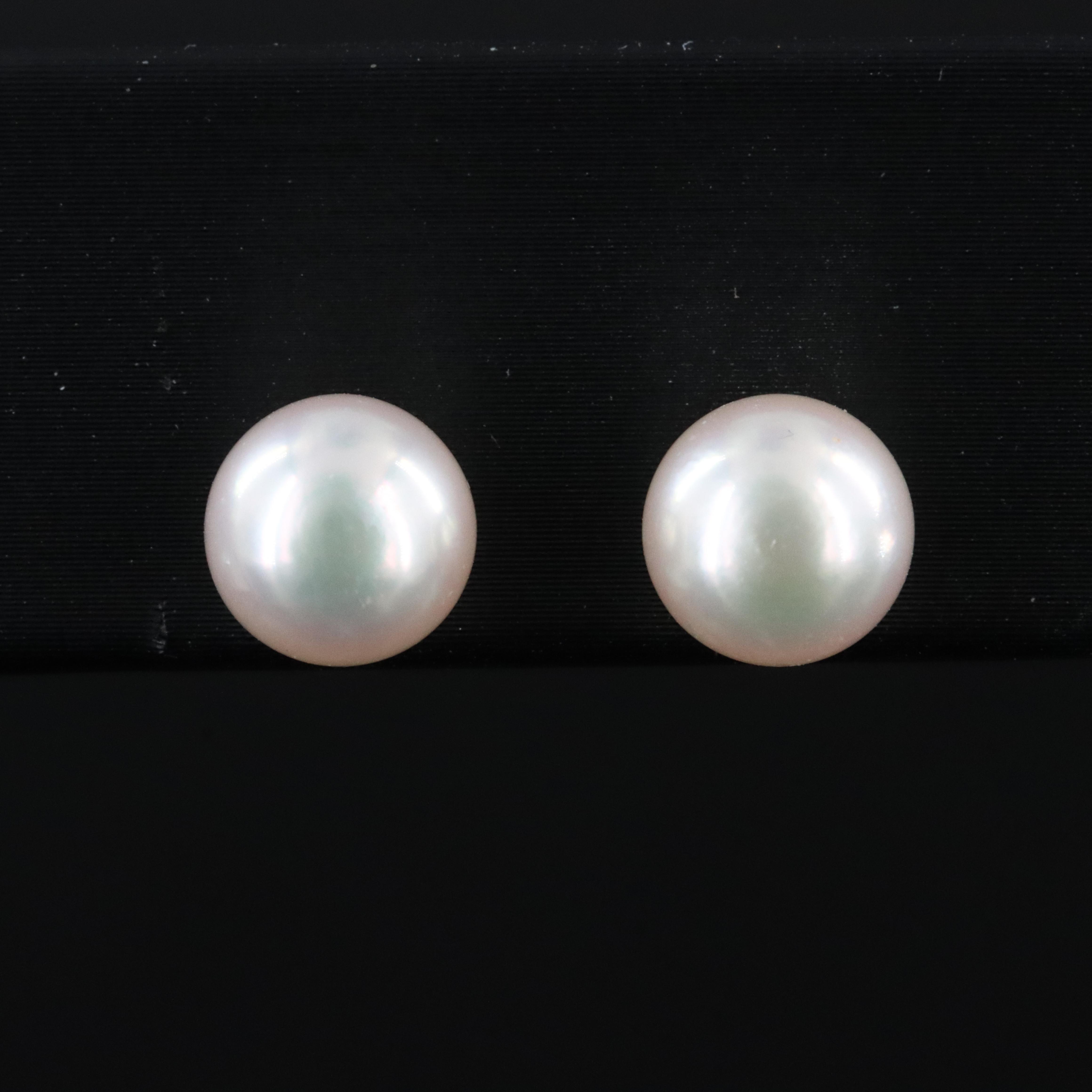 14K Pearl Stud Earrings
