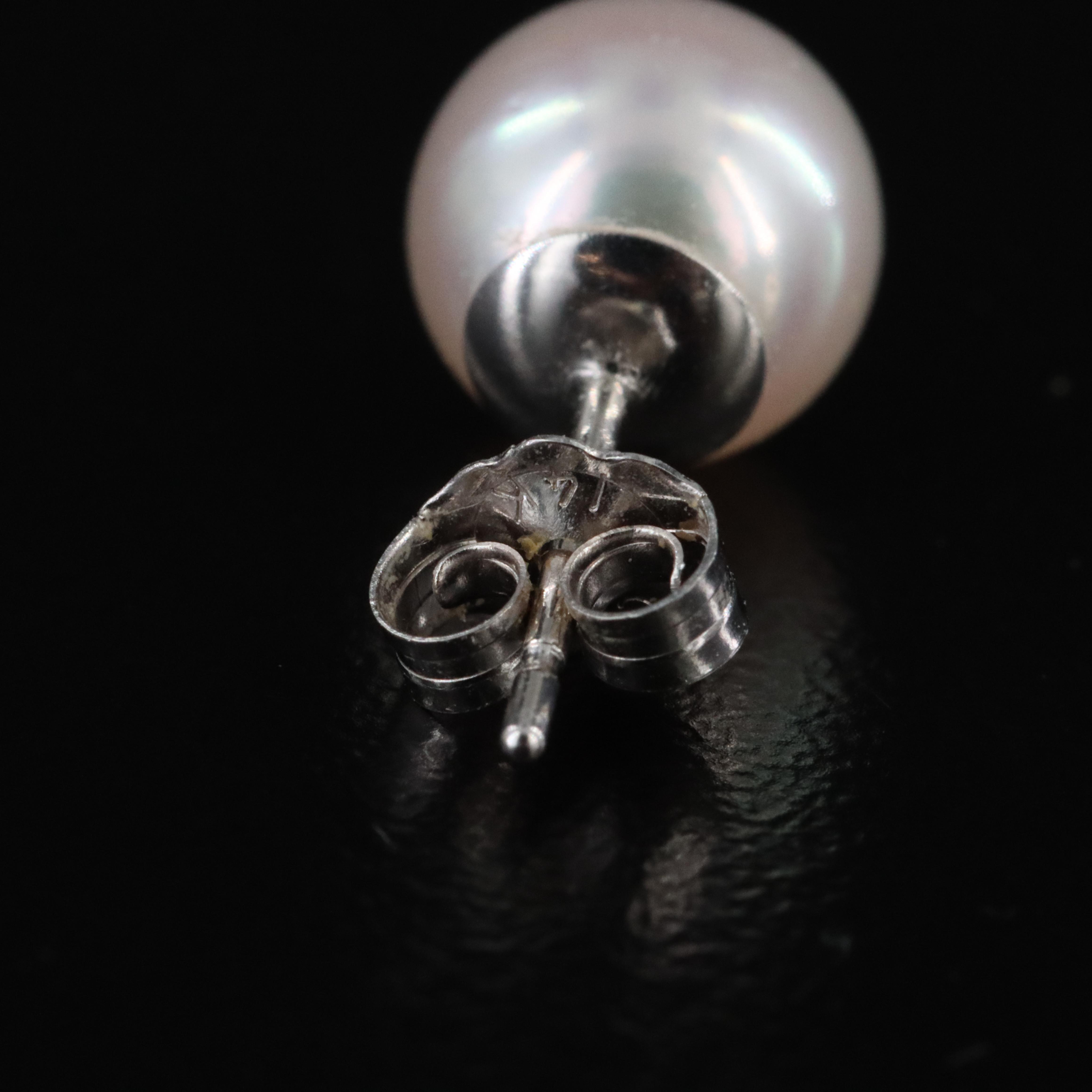 14K Pearl Stud Earrings