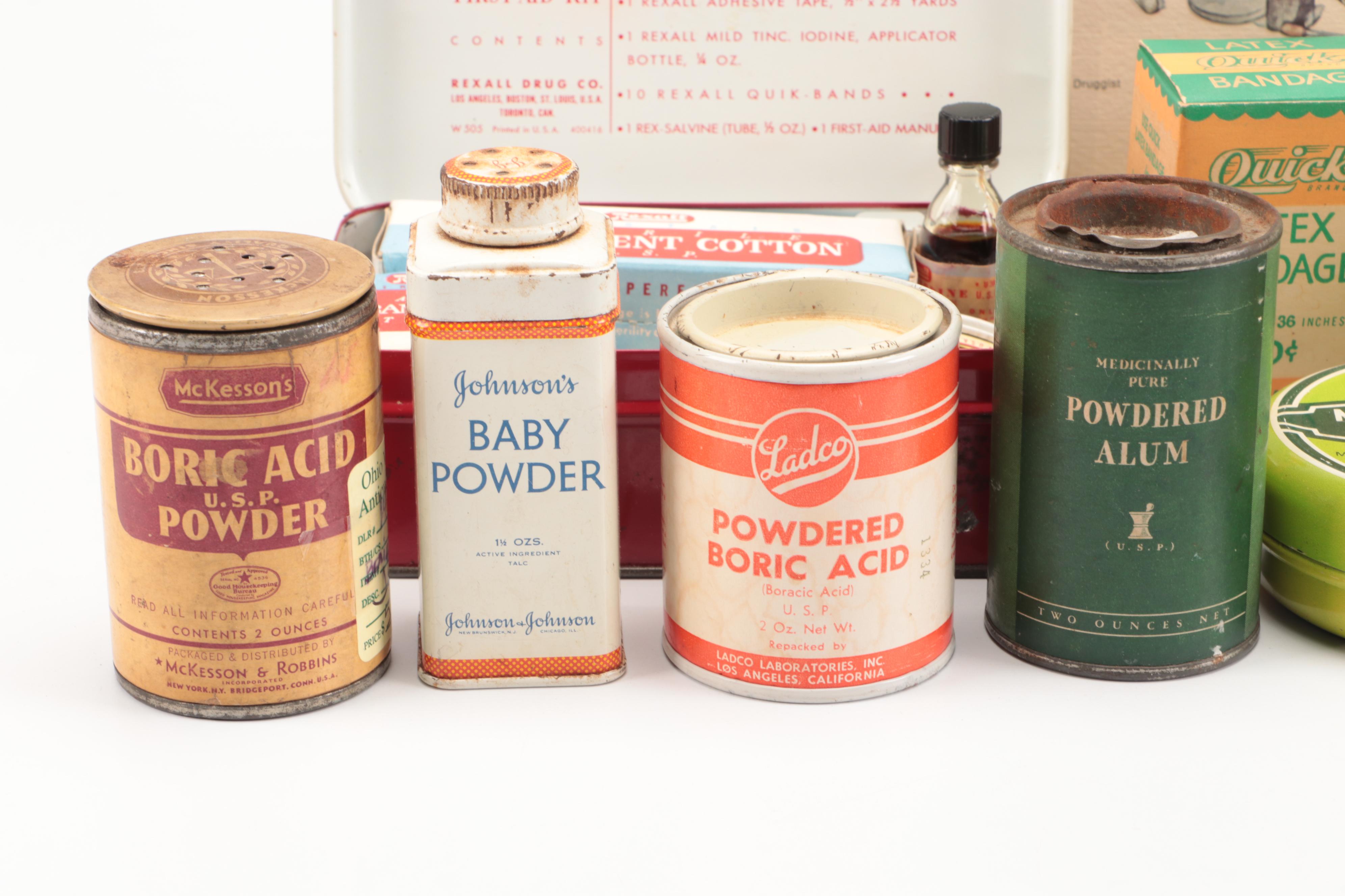 Rexall Metal First-Aid Kit, Powders, Ointments & Other Personal Care Products