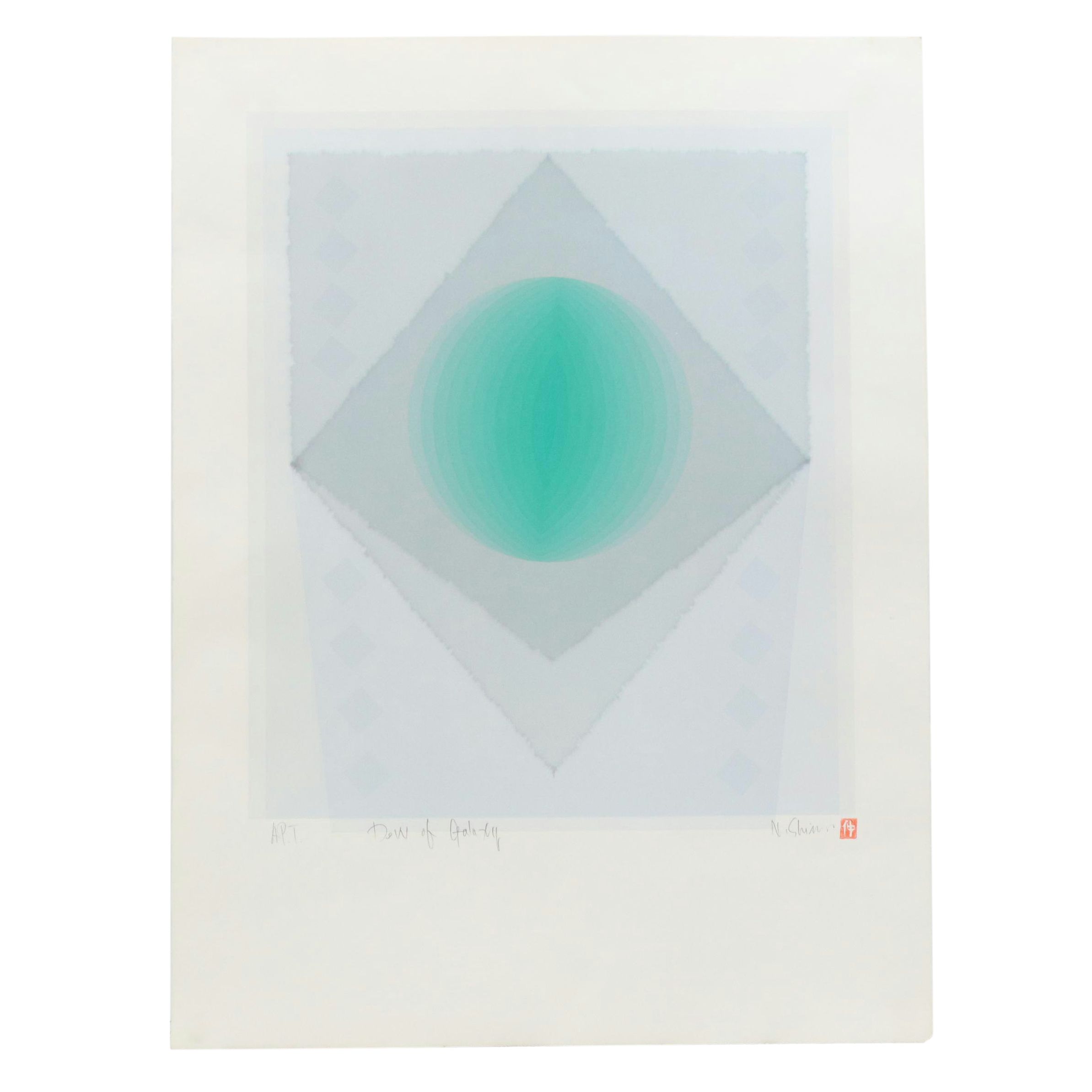 Nobuteru Shimotakahara Op Art Serigraph "Dew of Galaxy"