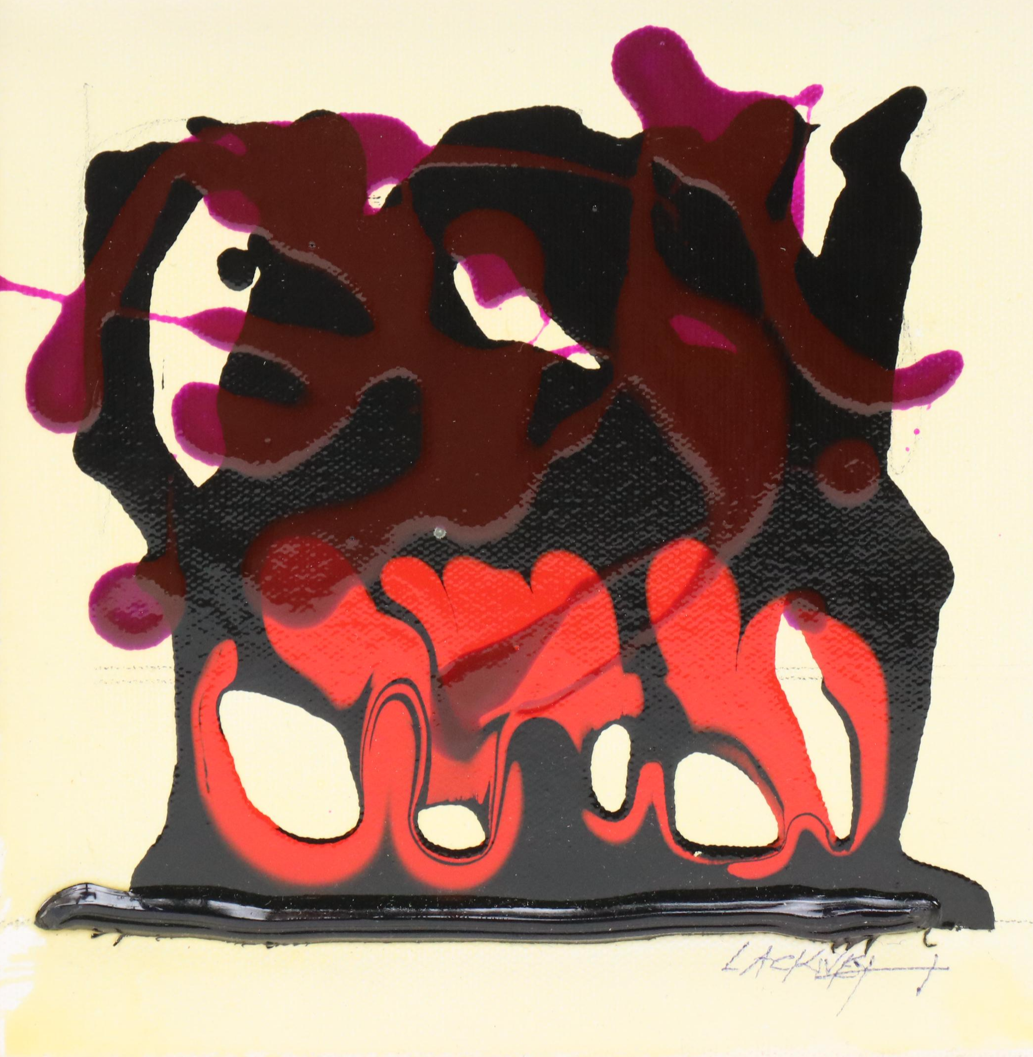 Robert R. Lackney Abstract Acrylic Painting, 21st Century