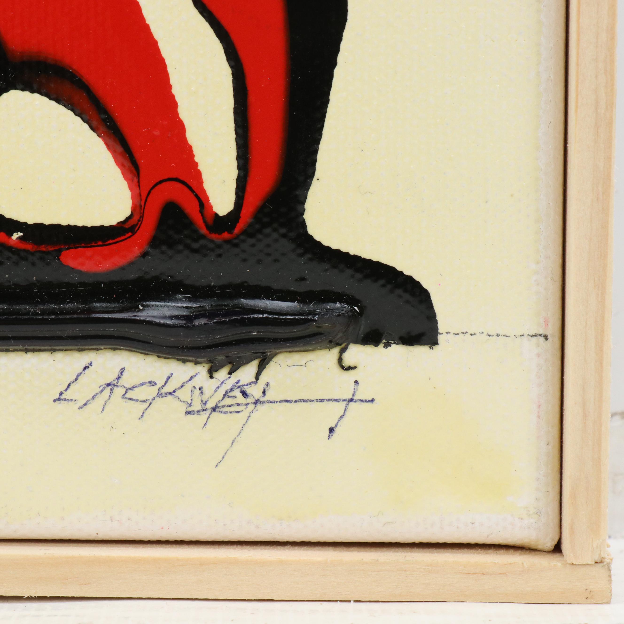 Robert R. Lackney Abstract Acrylic Painting, 21st Century