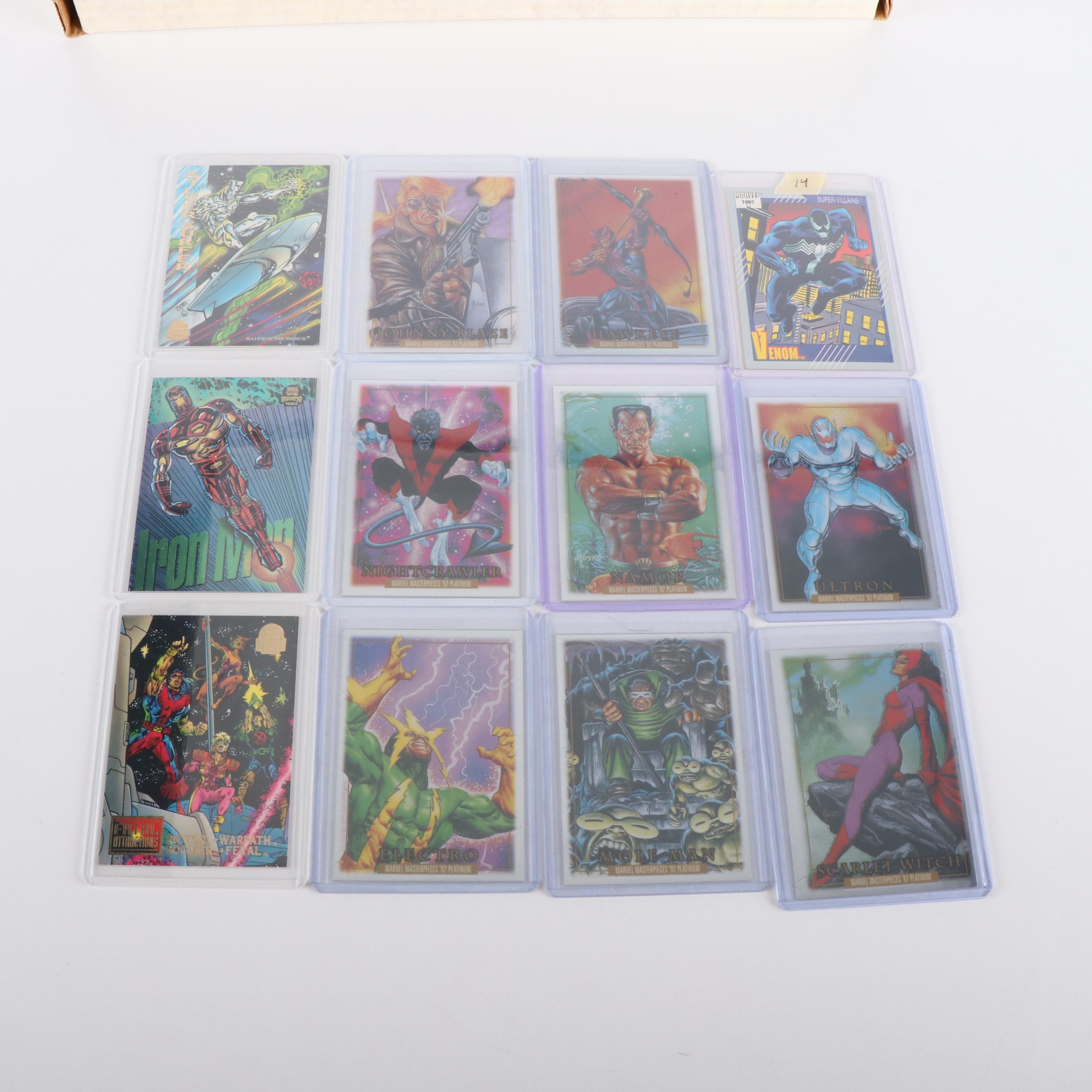 Marvel Comics Trading Cards Featuring "Spider-Man", "Venom", and More