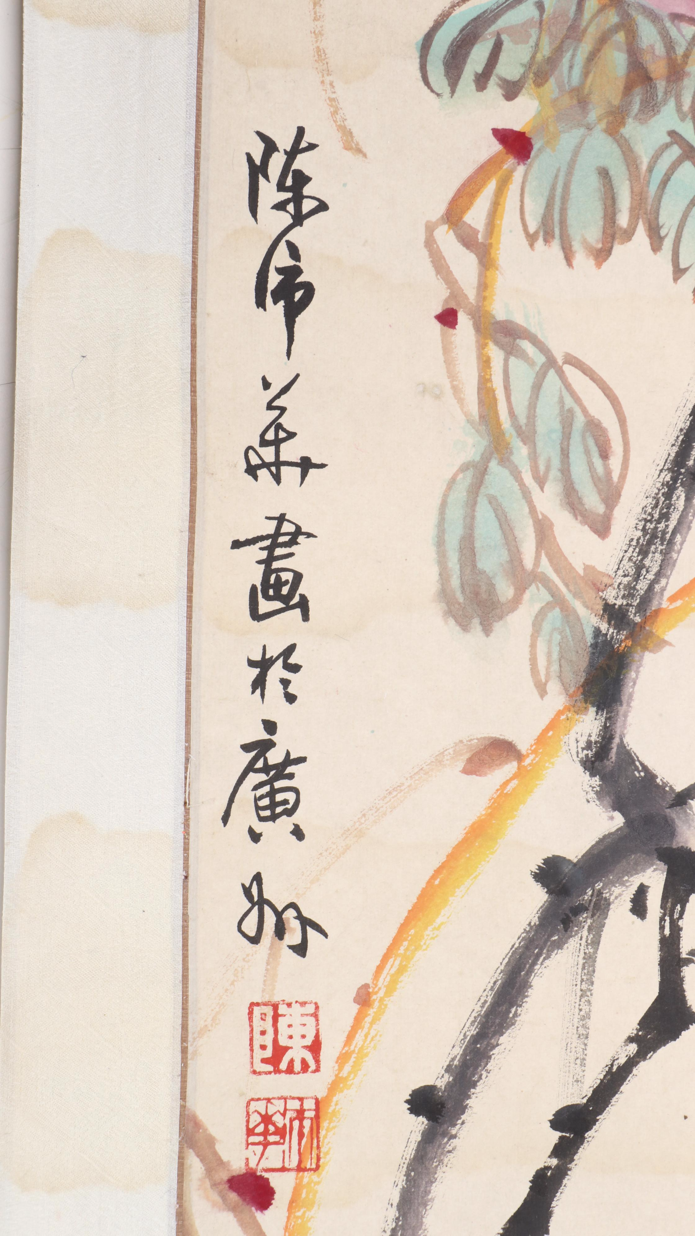 Chinese Huaniaohua Hanging Scroll Paintings