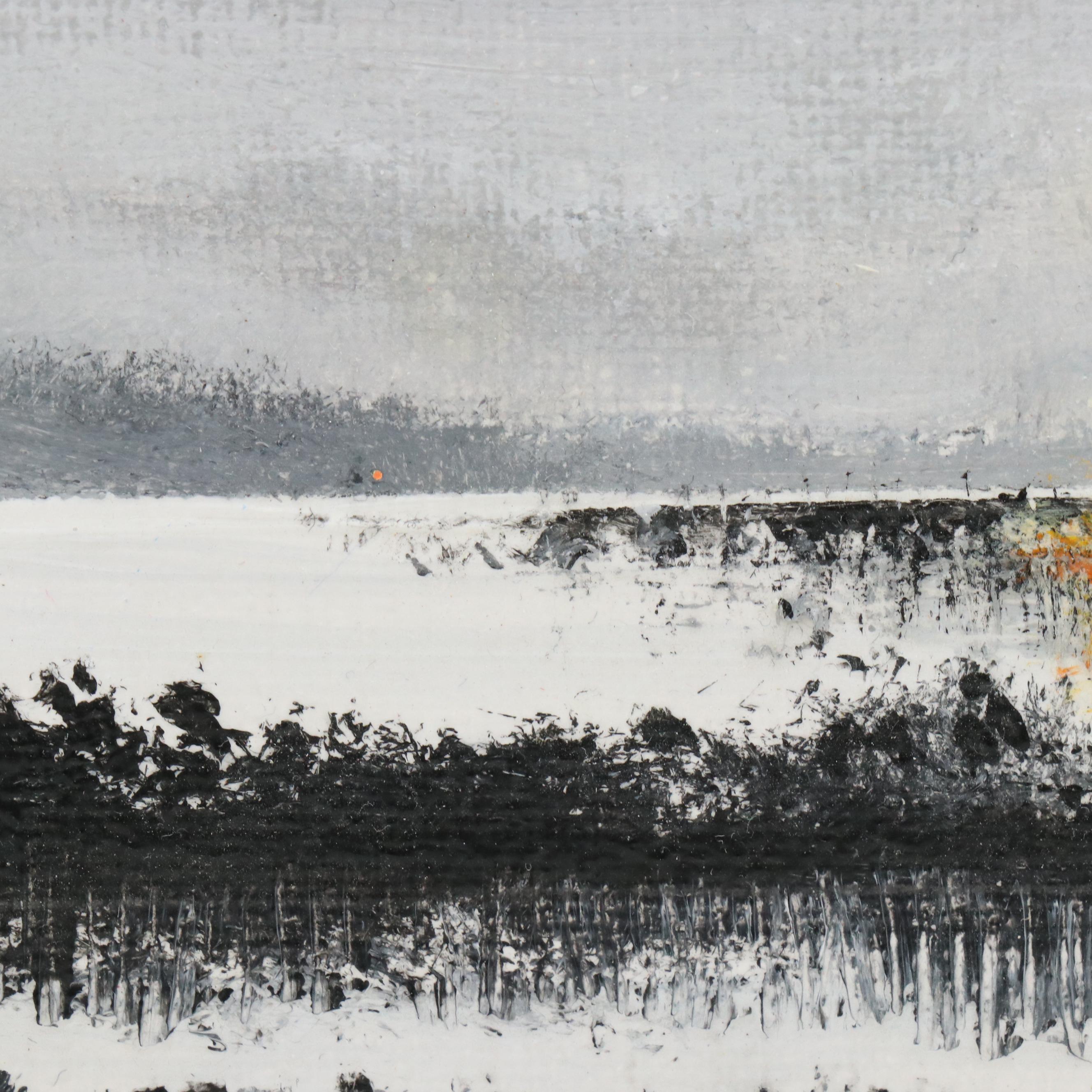 Robert R. Lackney Stylized Landscape Acrylic Painting, 21st Century