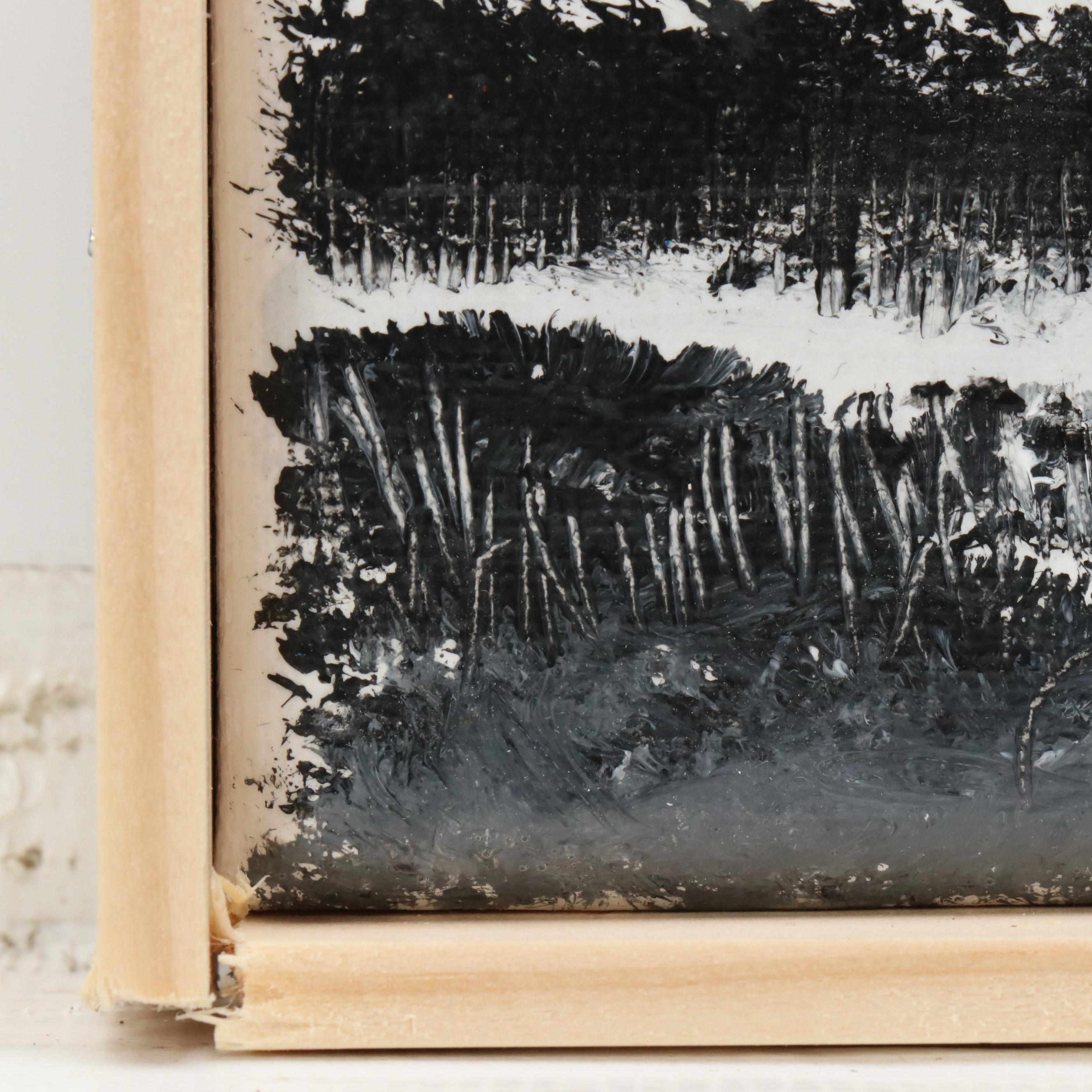 Robert R. Lackney Stylized Landscape Acrylic Painting, 21st Century