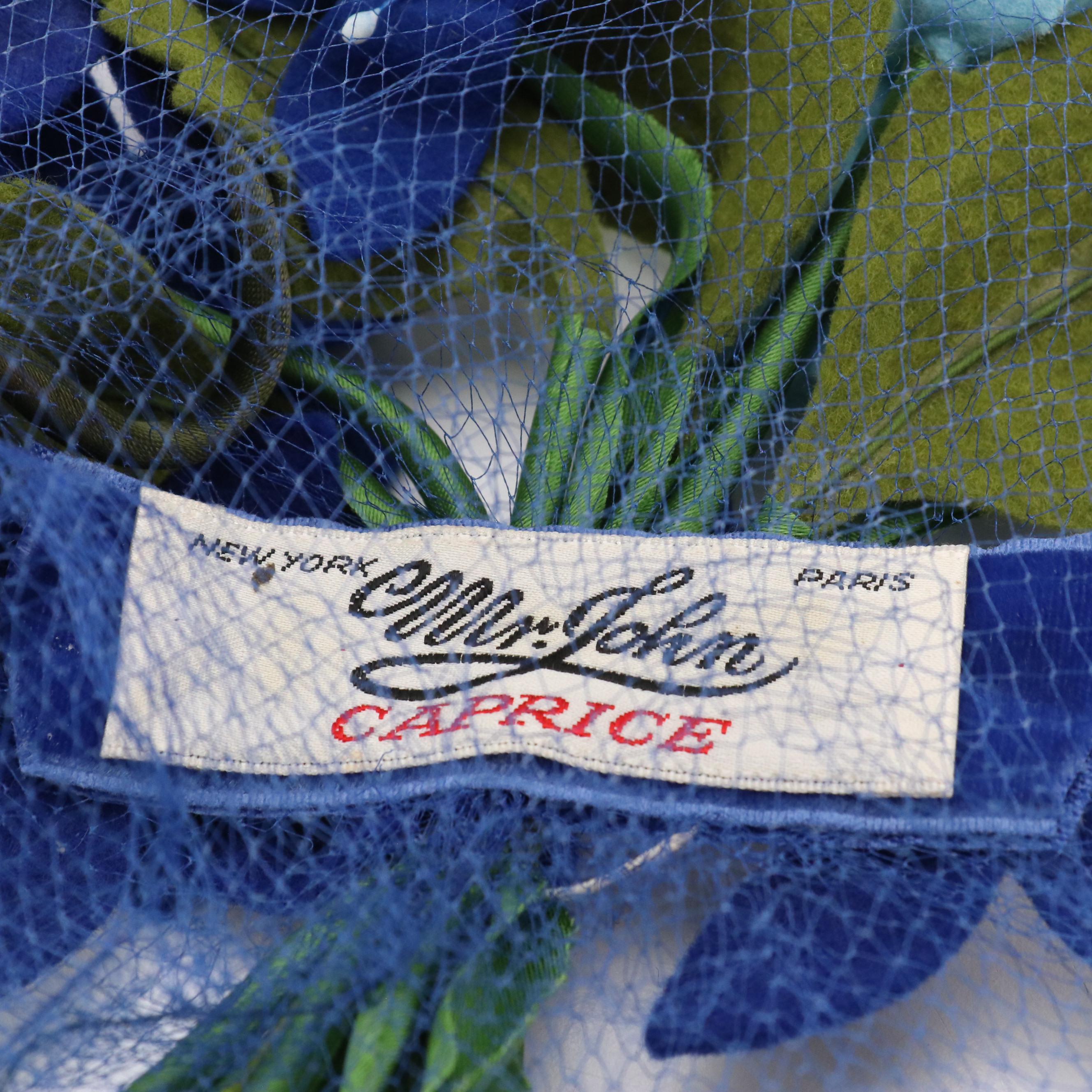 Modern Miss, Mr. John Caprice, and More Vintage Floral/Feathered Hats with Box