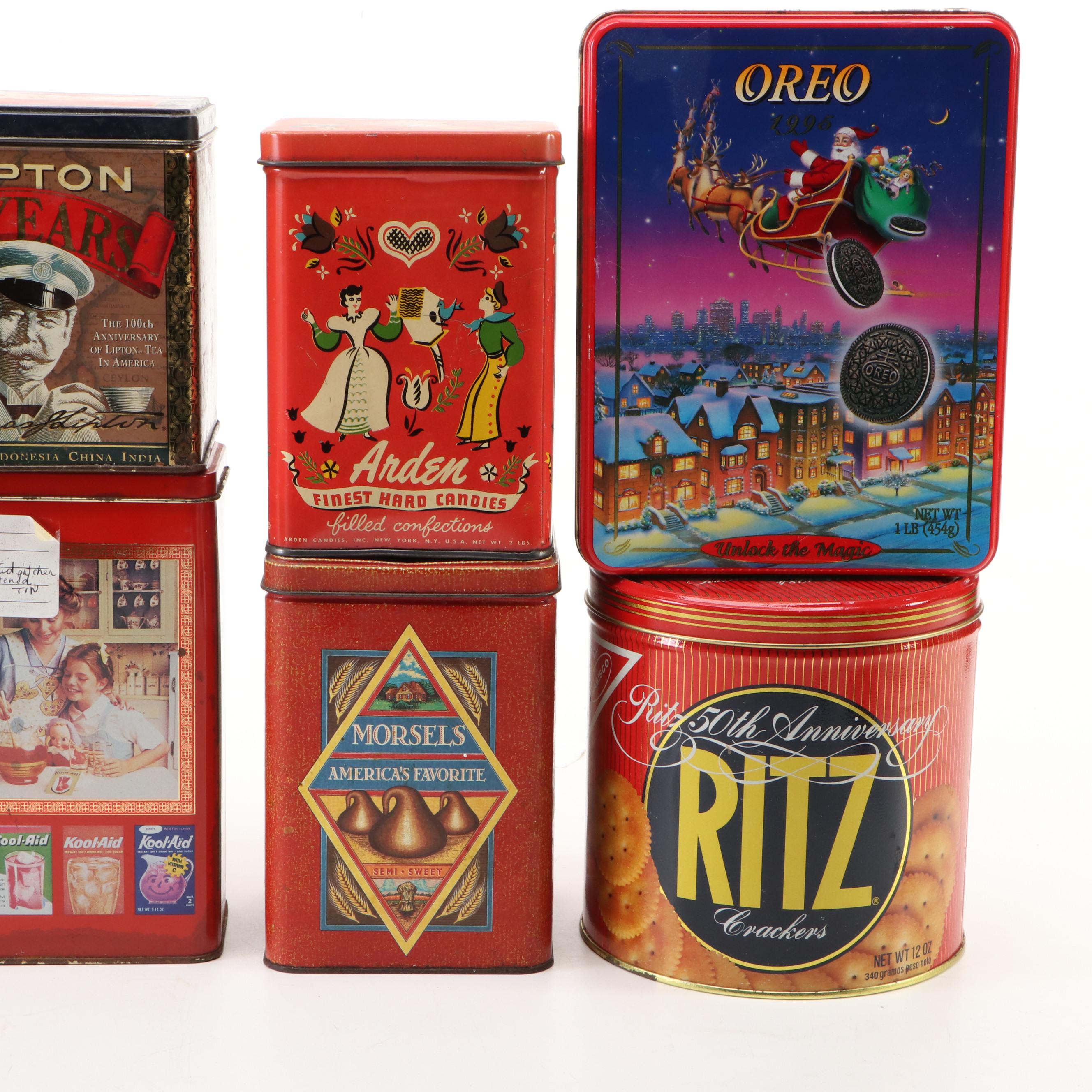 Kool-Aid, Lipton's Tea, Ritz, Hershey's, and More Vintage Tin Containers