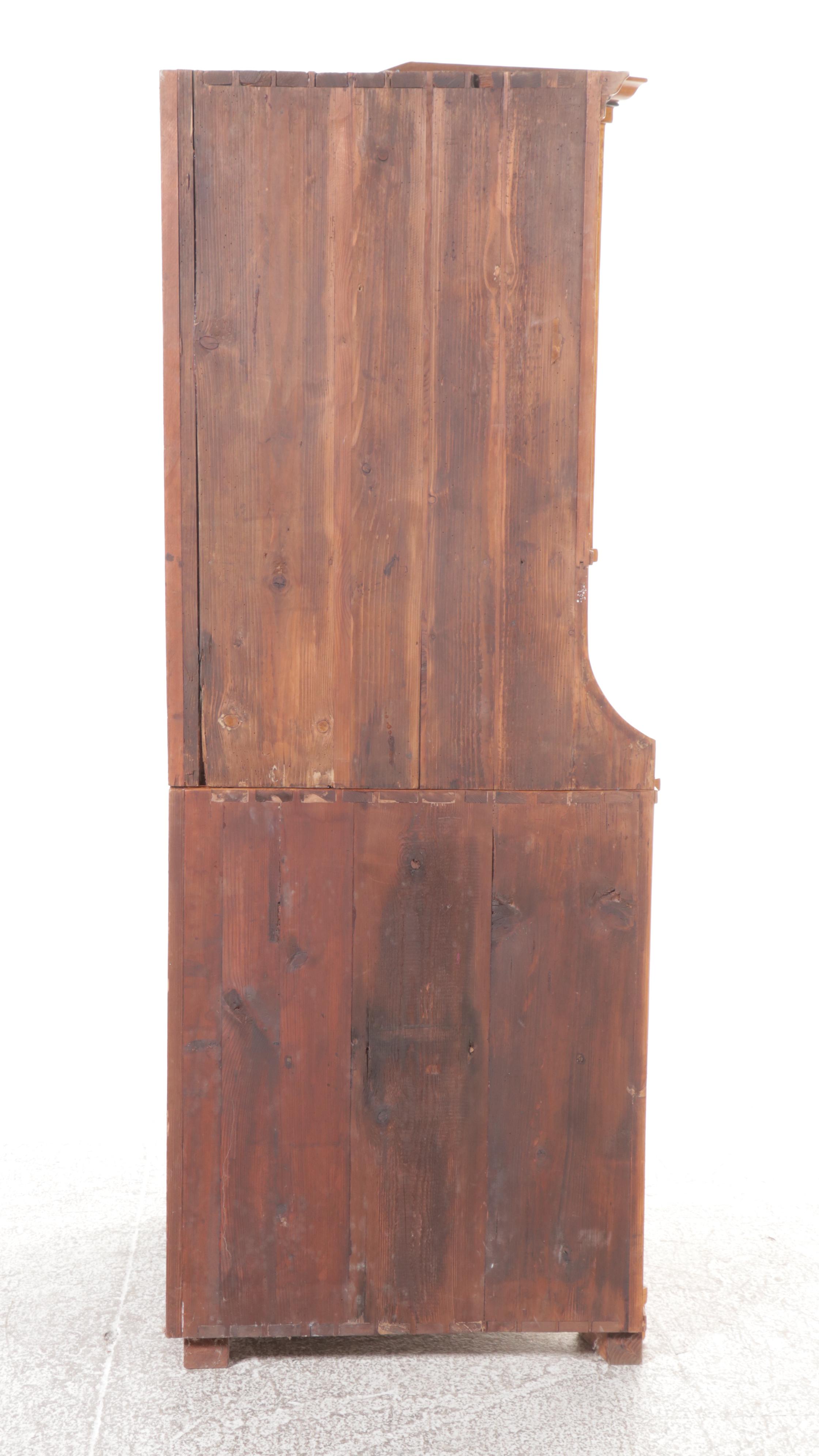 Biedermeier Burlwood Corner Cabinet