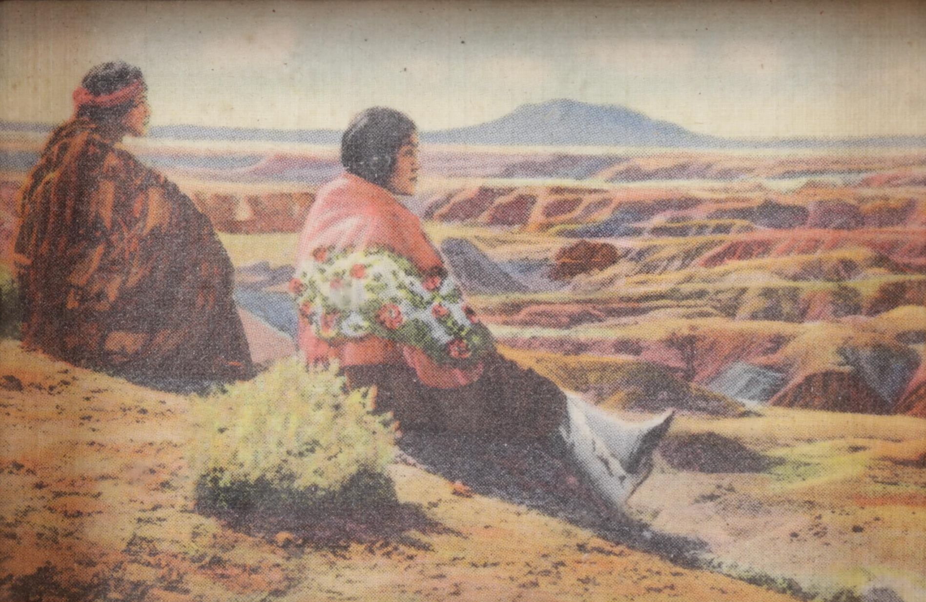 J.R. Willis "Hopi Indians on the Edge of the Painted Desert" Offset Lithograph