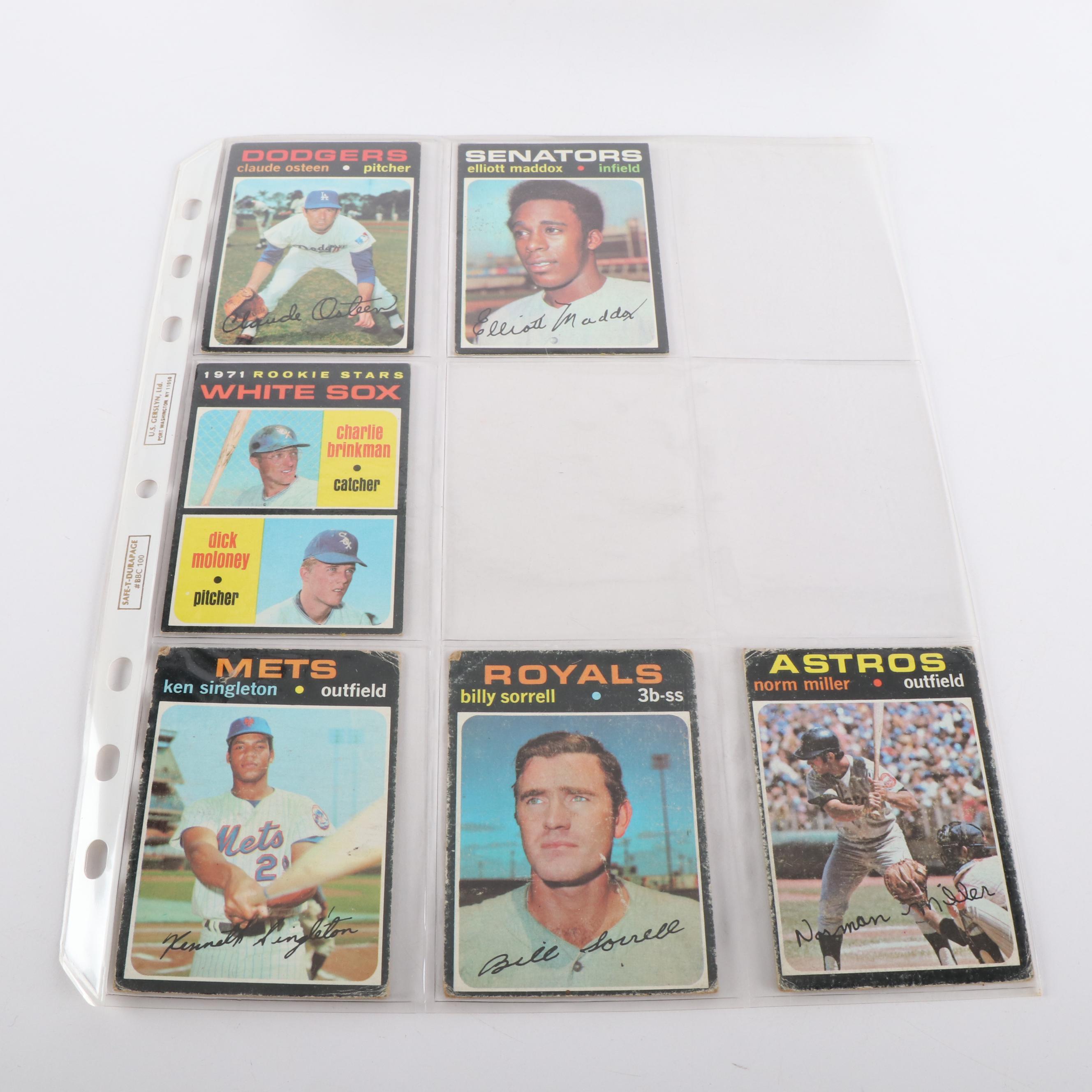 1971 Topps Baseball Cards Featuring Thurman Munson, Steve Carlton, and More