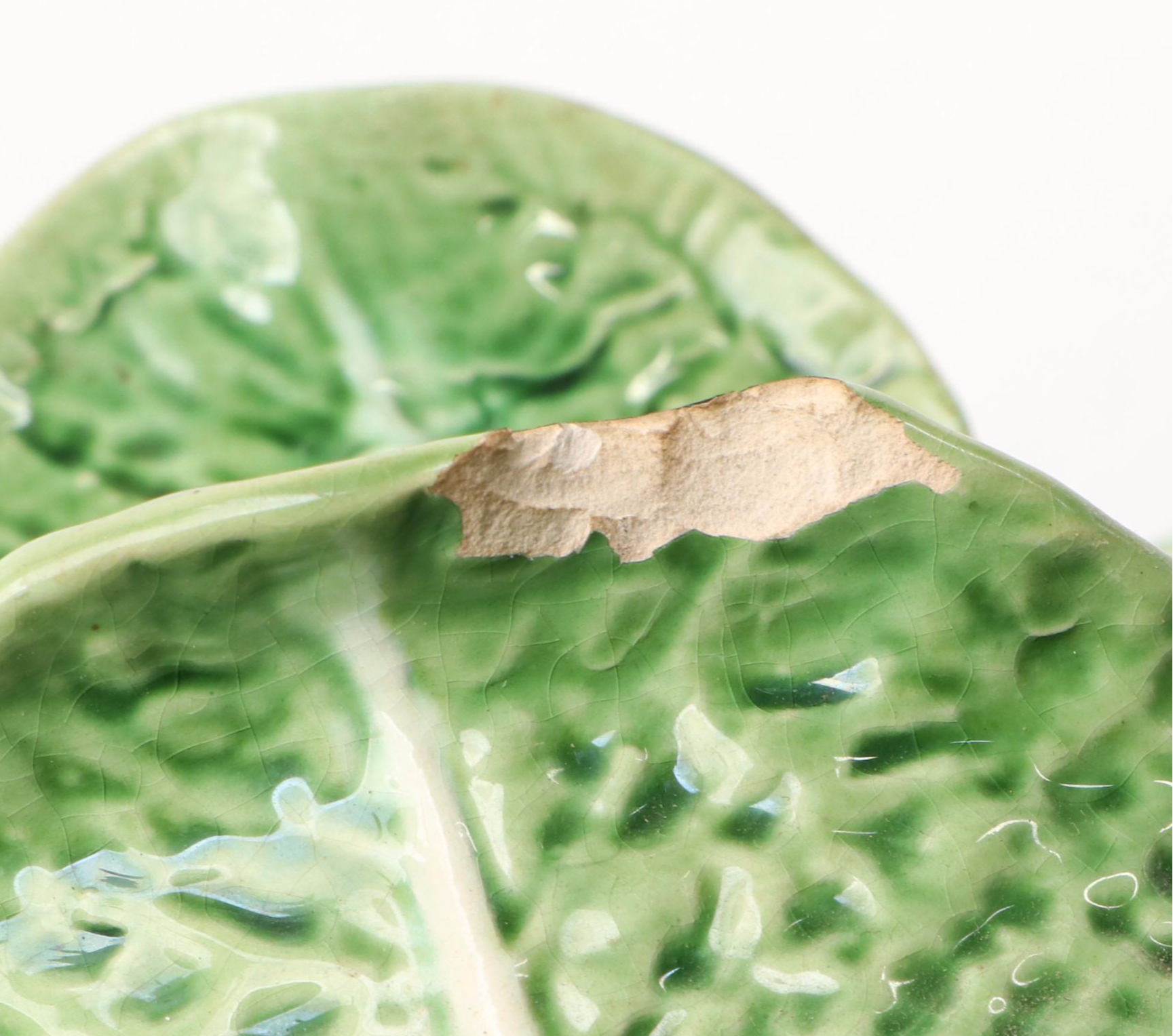 Majolica Style Cabbage and Artichoke Shaped Ceramic Tureens