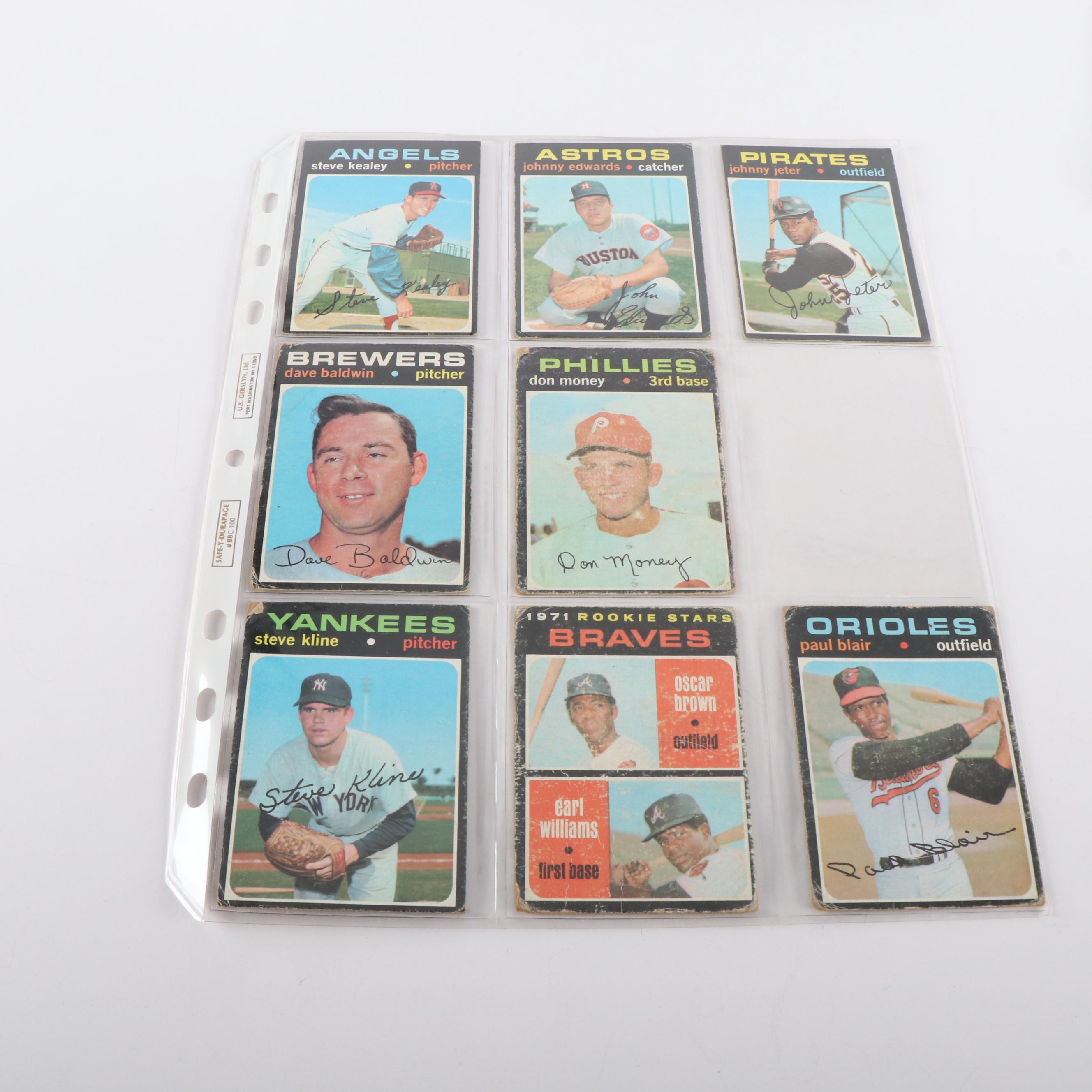 1971 Topps Baseball Cards Featuring Thurman Munson, Steve Carlton, and More