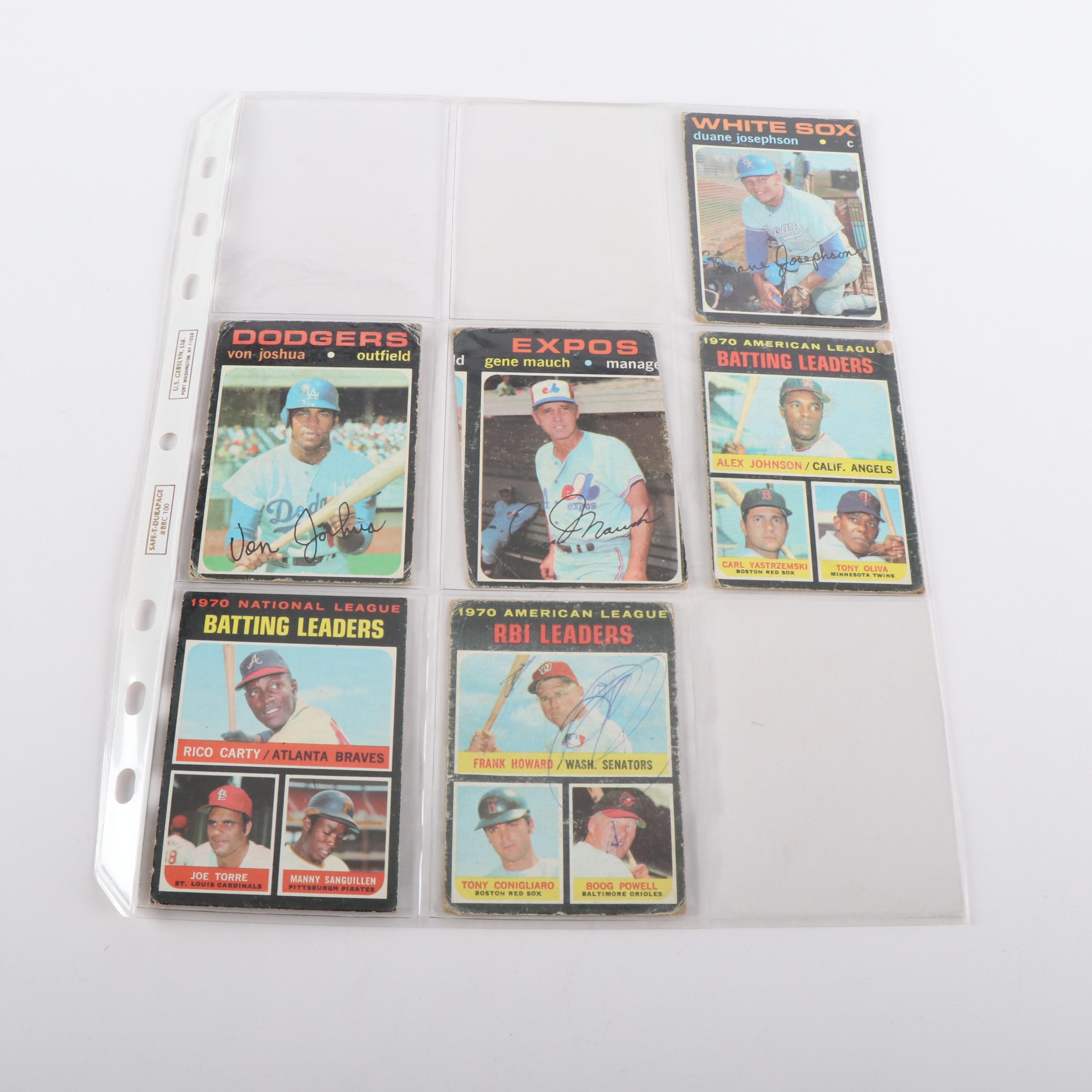 1971 Topps Baseball Cards Featuring Thurman Munson, Steve Carlton, and More
