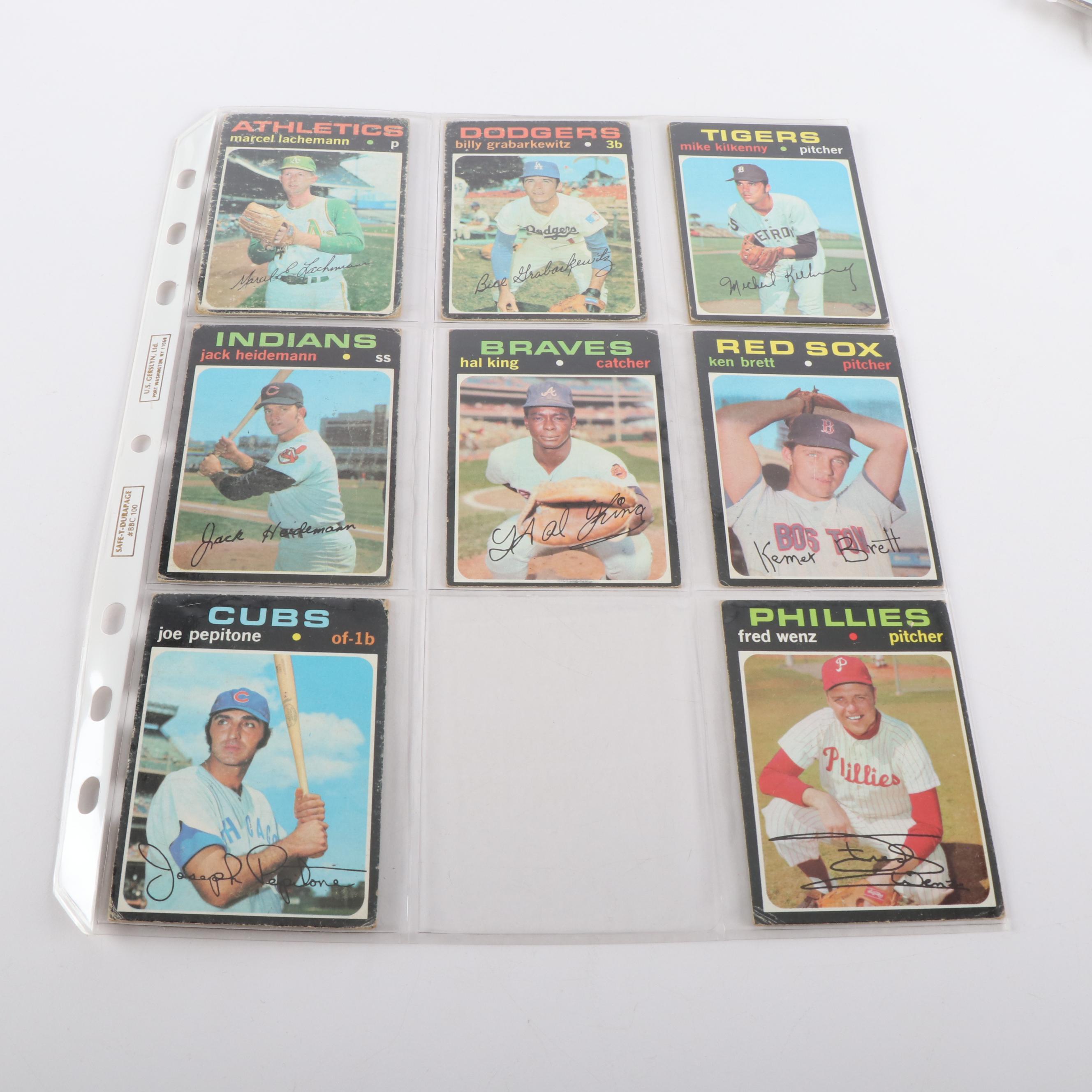 1971 Topps Baseball Cards Featuring Thurman Munson, Steve Carlton, and More