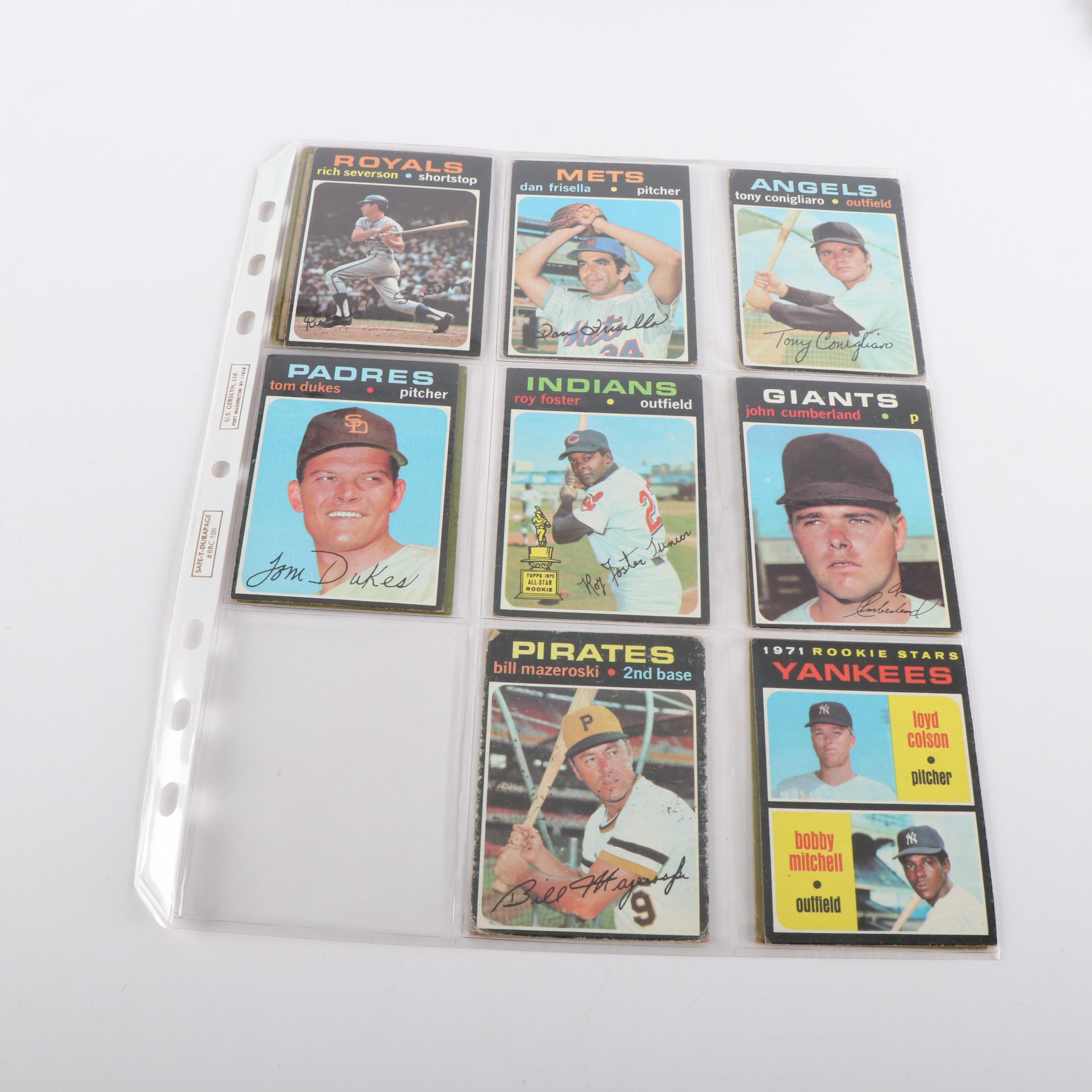 1971 Topps Baseball Cards Featuring Thurman Munson, Steve Carlton, and More