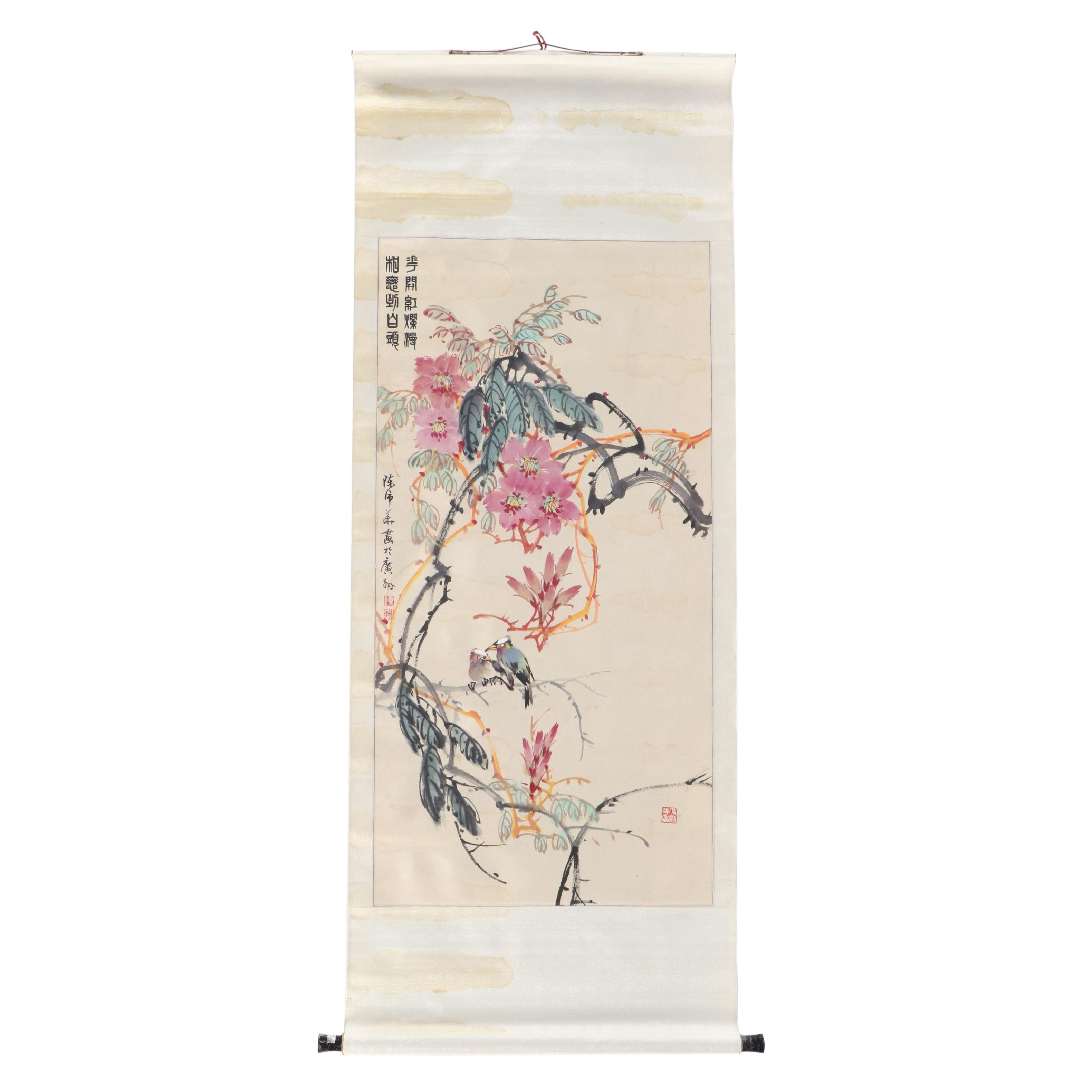 Chinese Huaniaohua Hanging Scroll Paintings