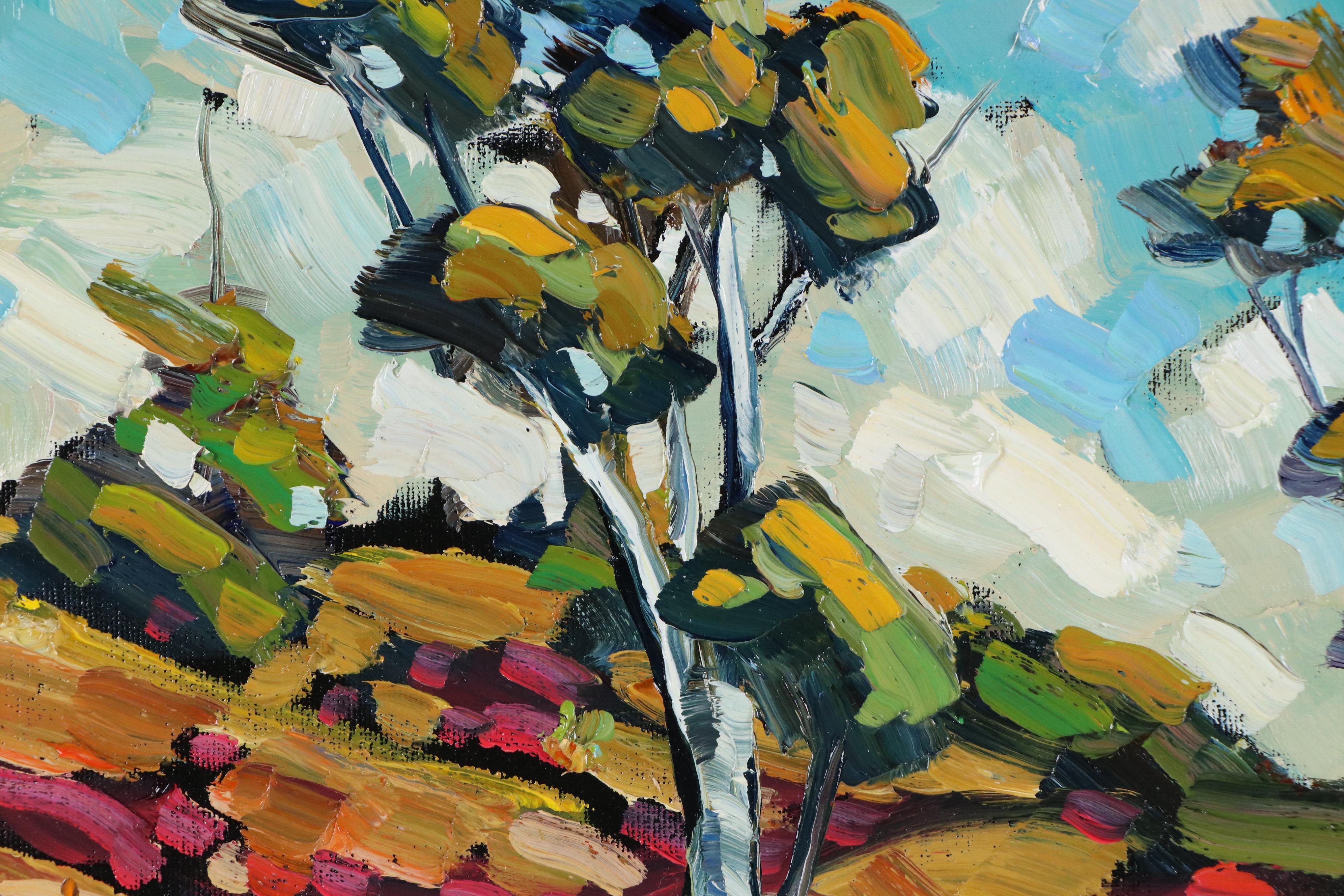 William Hawkins Abstract Landscape Oil Painting