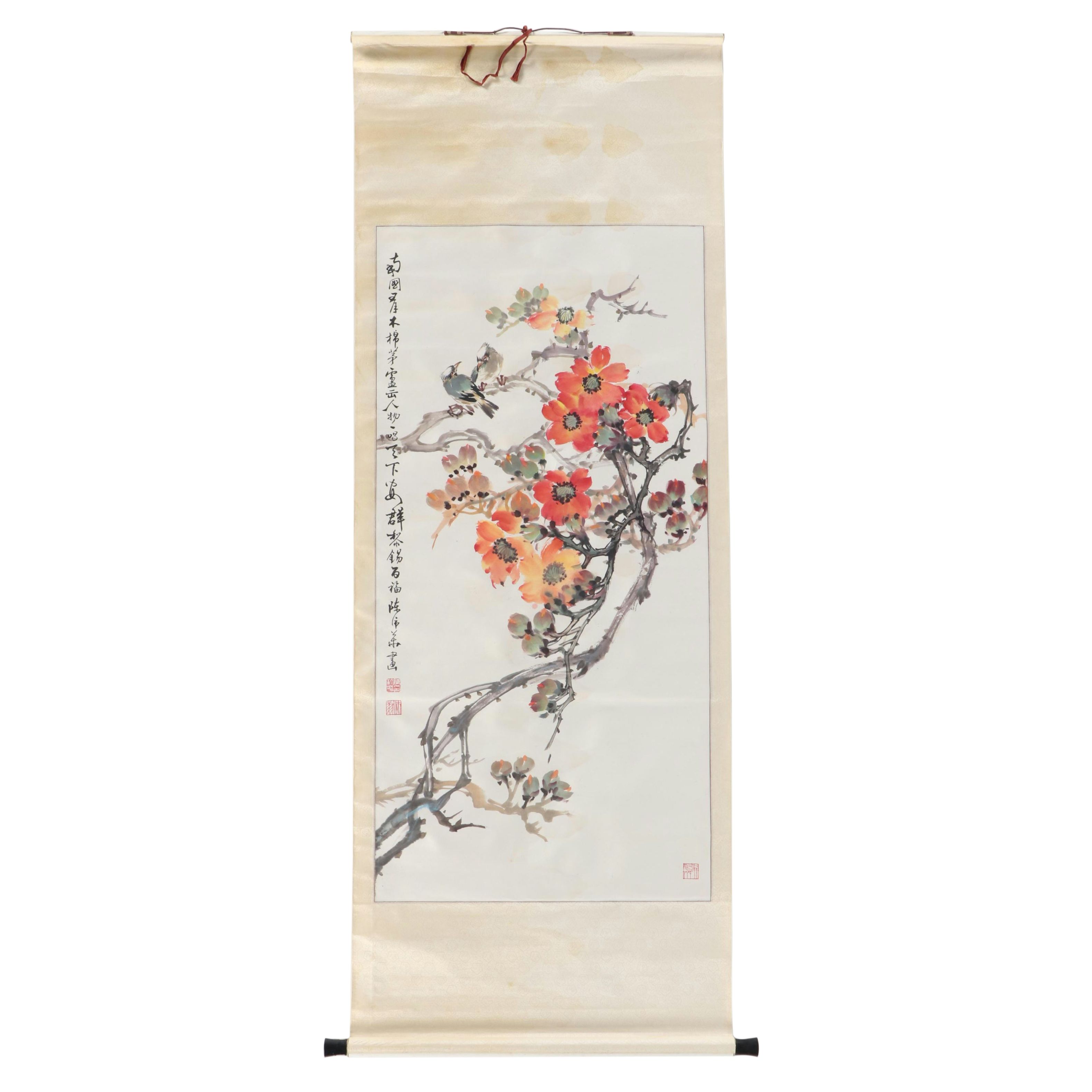 Chinese Huaniaohua Hanging Scroll Paintings